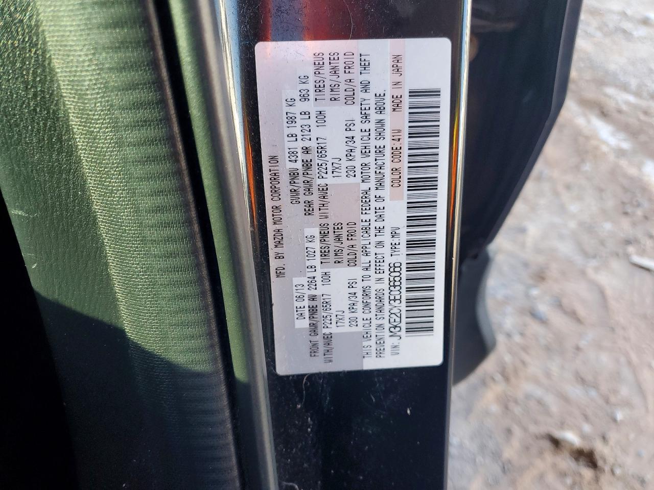 2014 Mazda Cx-5 Touring Black vin: JM3KE2CY3E0365066