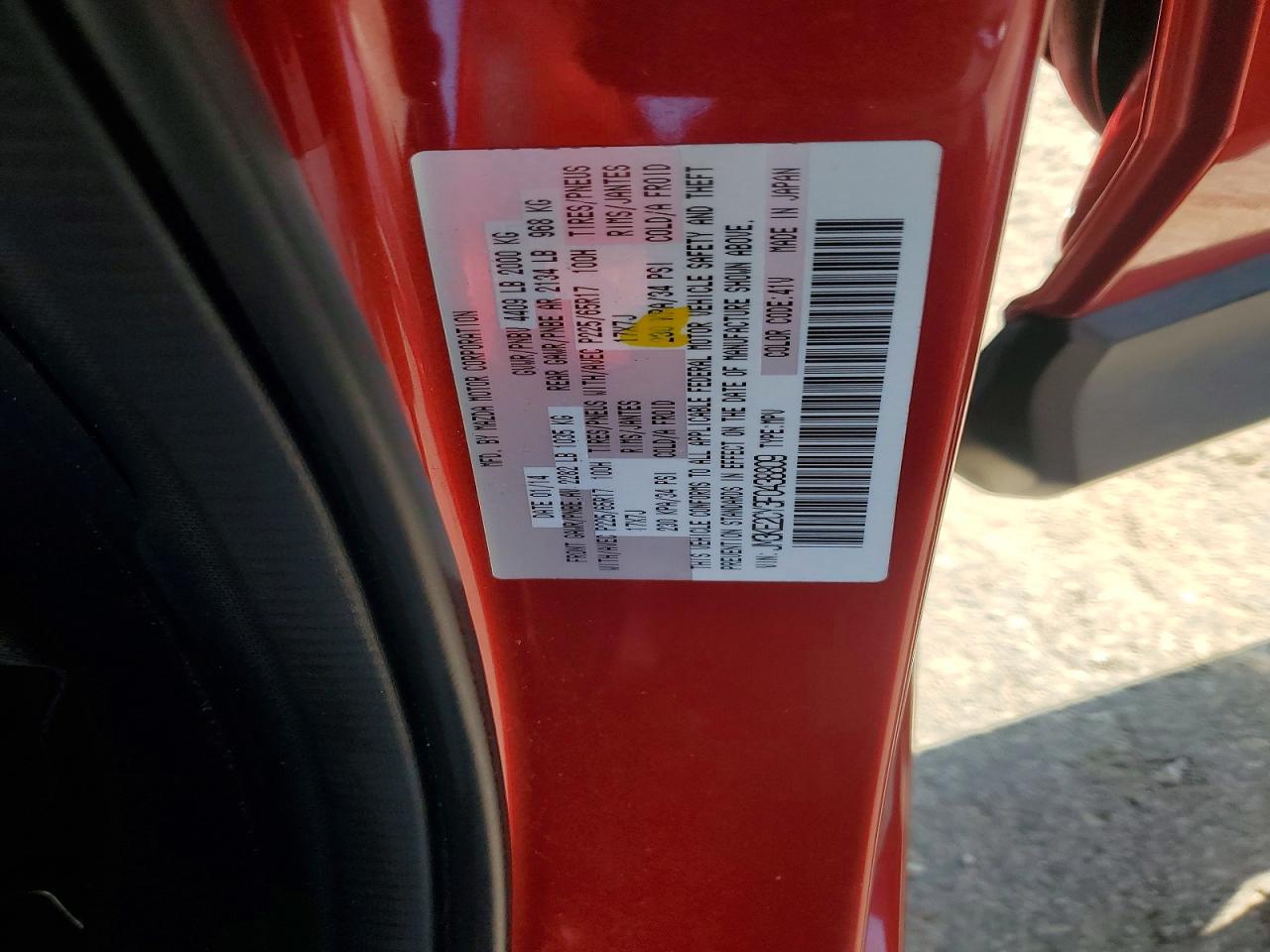 2015 Mazda Cx-5 Touring Red vin: JM3KE2CY3F0438809