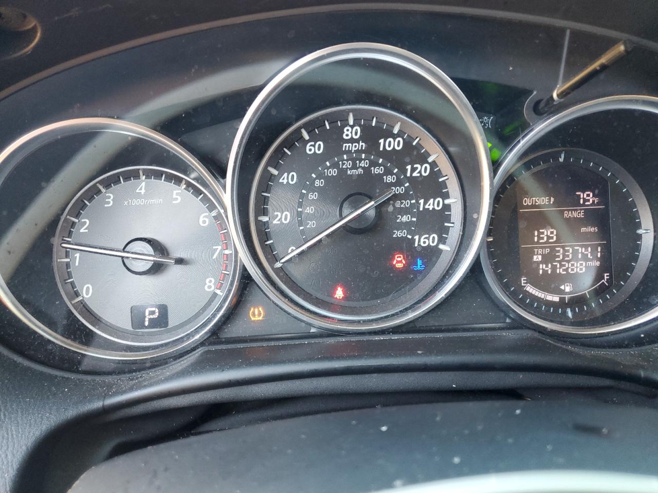 2014 Mazda Cx-5 Charcoal vin: JM3KE2CY4E0414386 Damage: Warning - Tire Pressure, On, Unacceptable