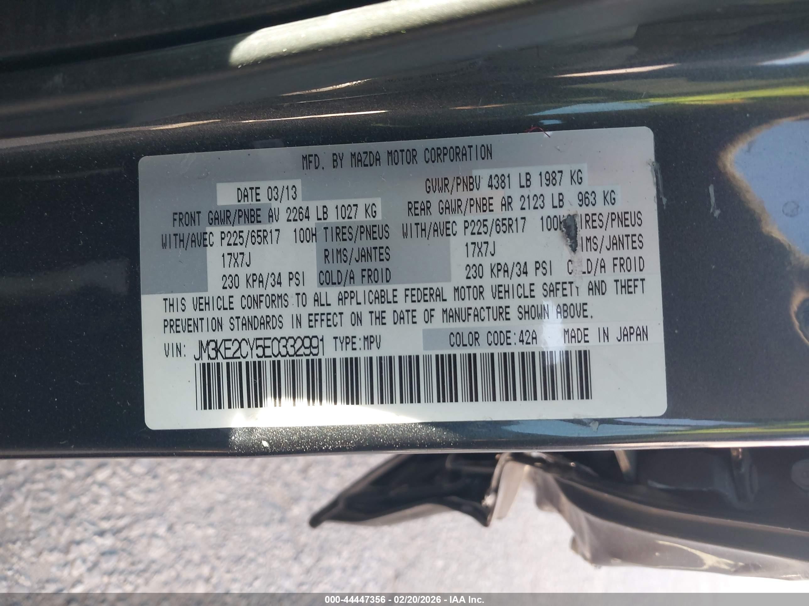 2014 Mazda Cx-5 Touring Gray vin: JM3KE2CY5E0332991