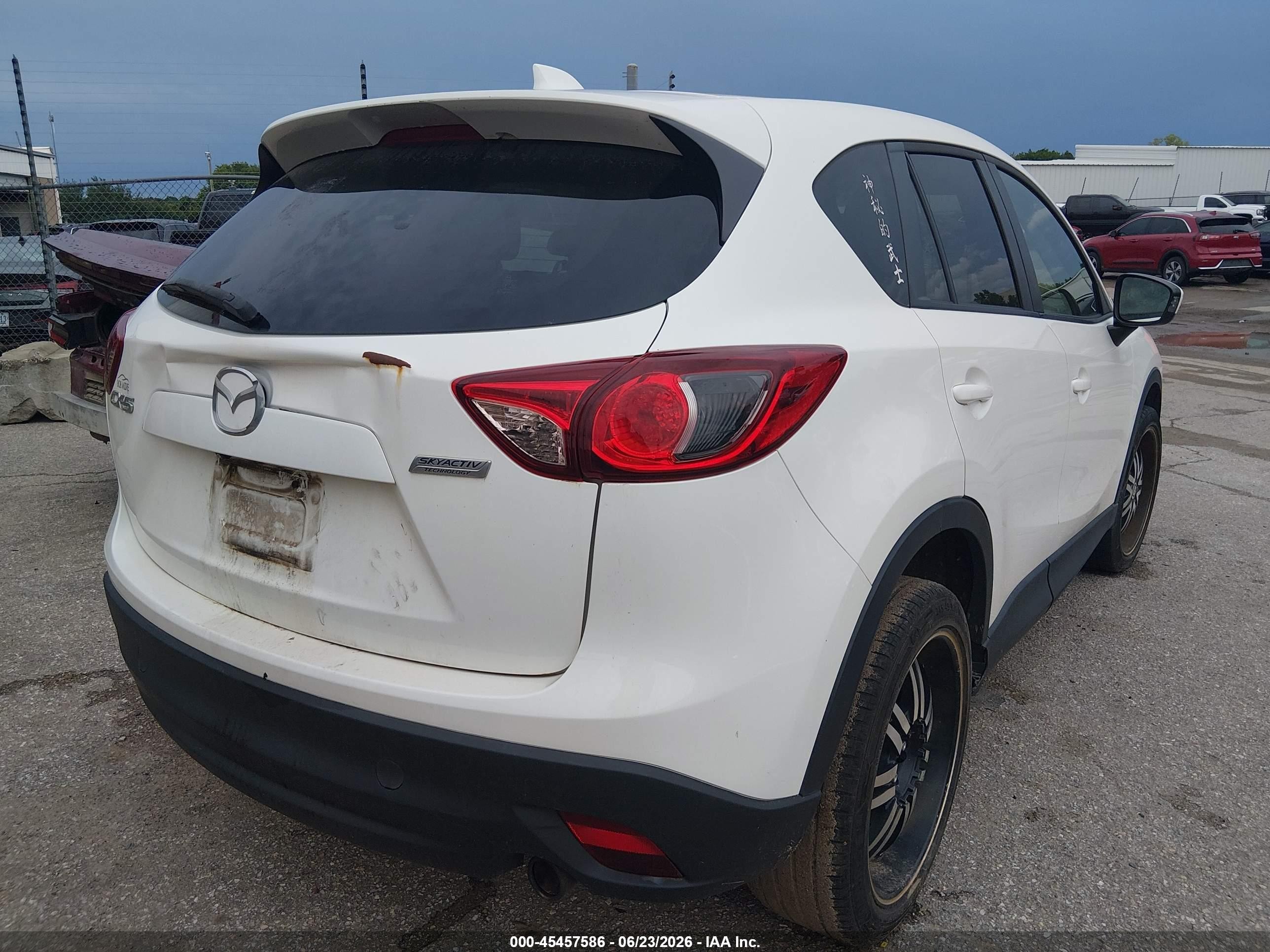 2014 Mazda Cx-5 Touring White vin: JM3KE2CY6E0330151