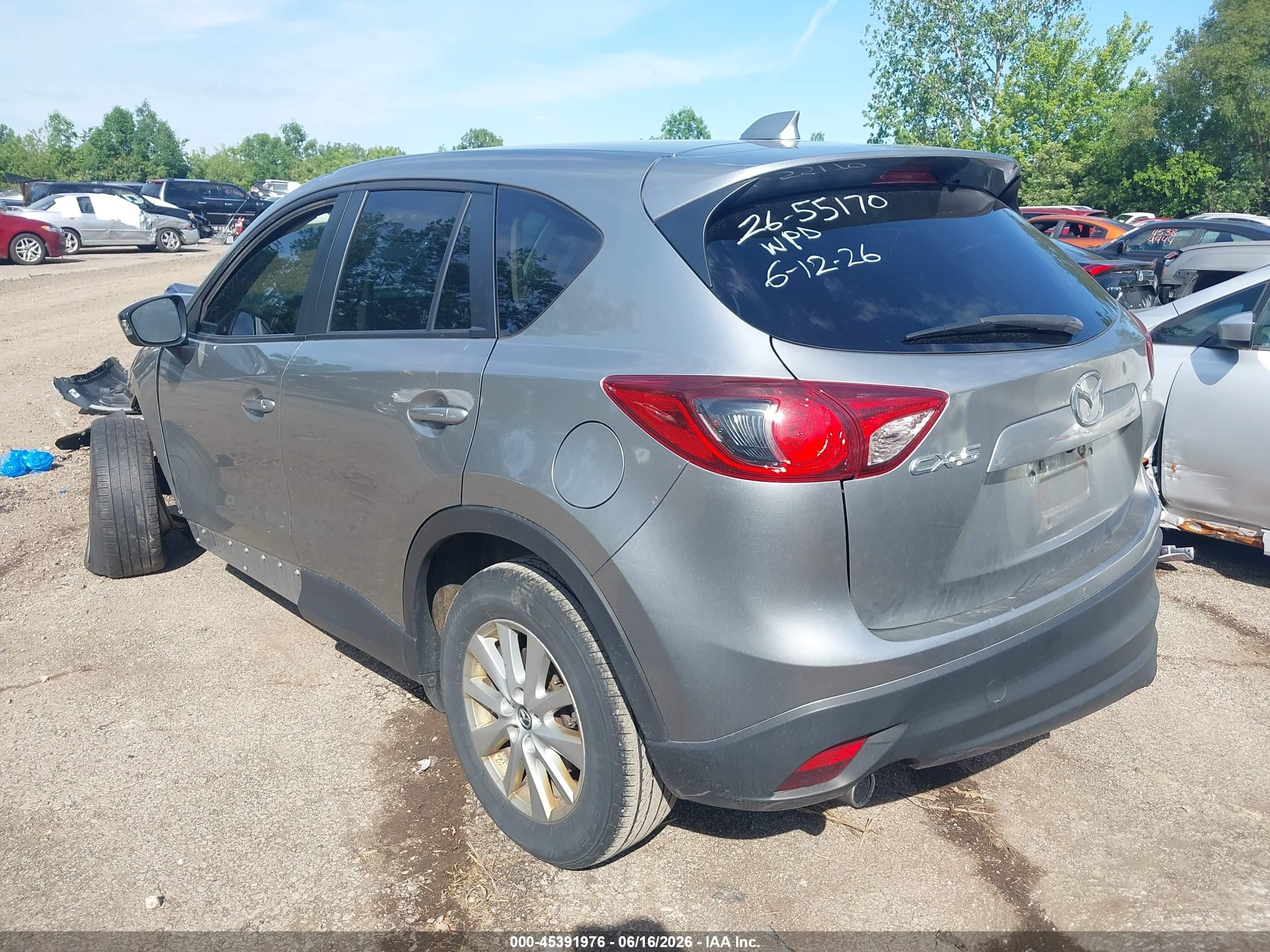2014 Mazda Cx-5 Touring Silver vin: JM3KE2CY6E0406550