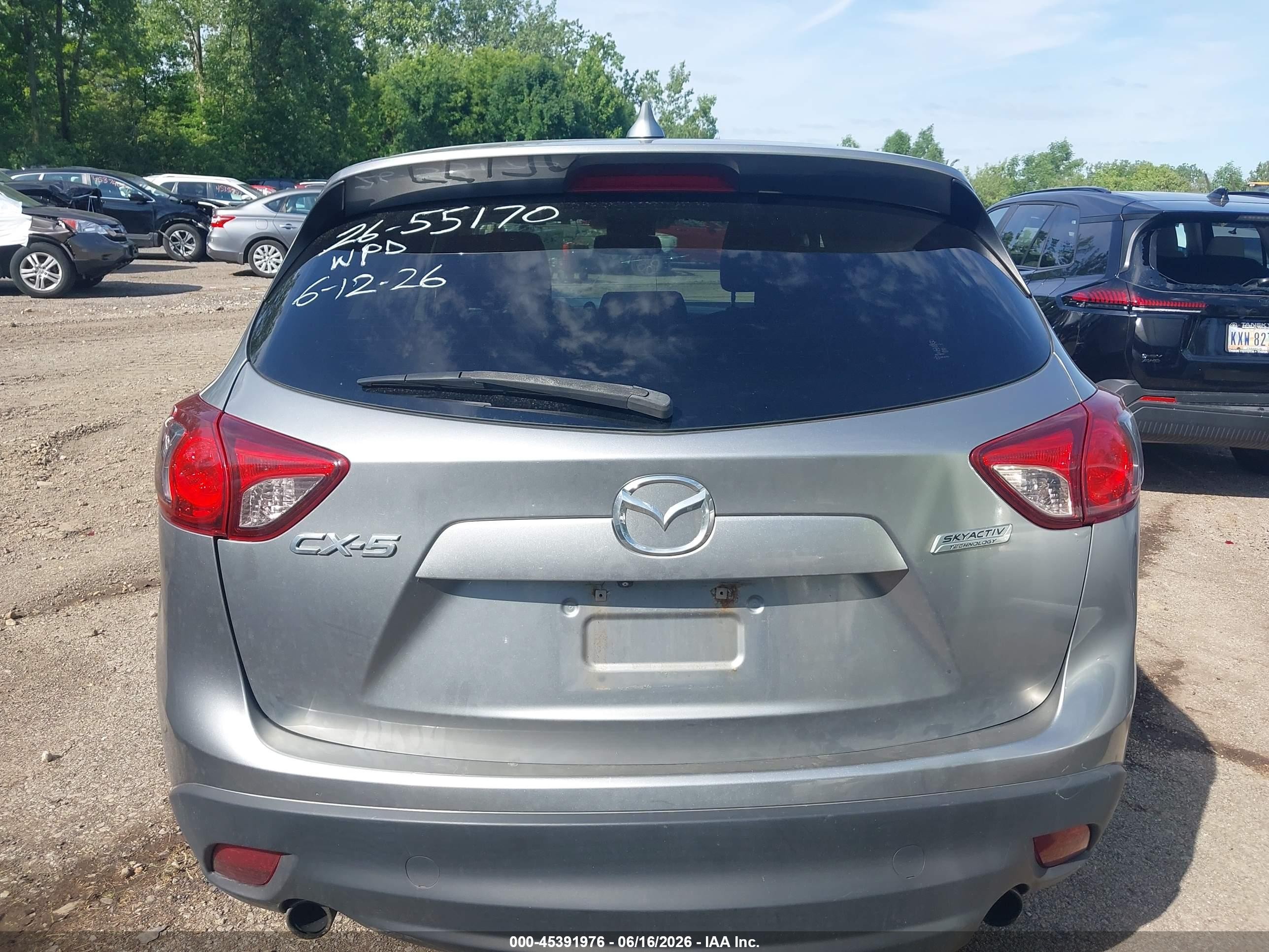 2014 Mazda Cx-5 Touring Silver vin: JM3KE2CY6E0406550