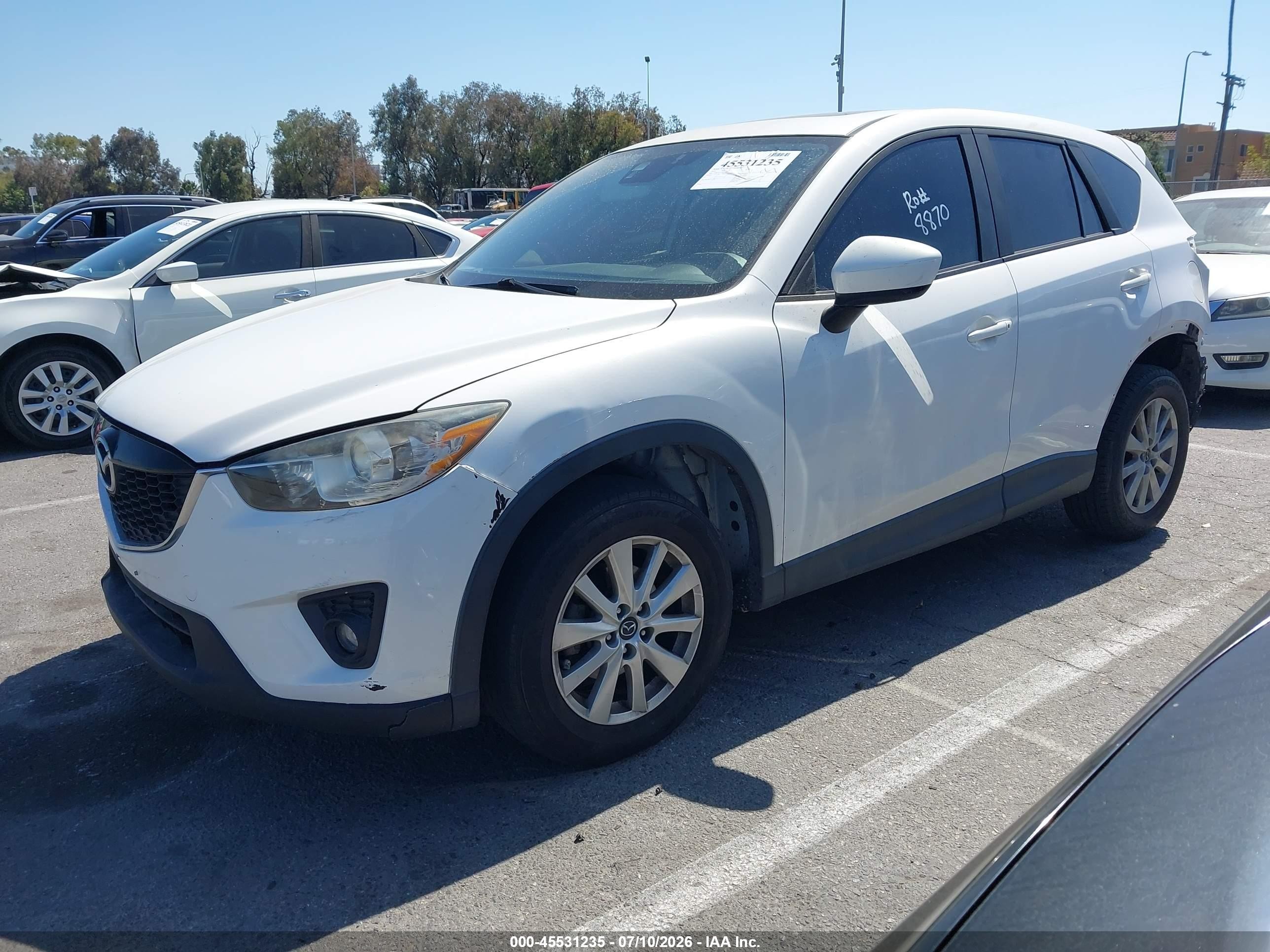 2014 Mazda Cx-5 Touring White vin: JM3KE2CY7E0376801