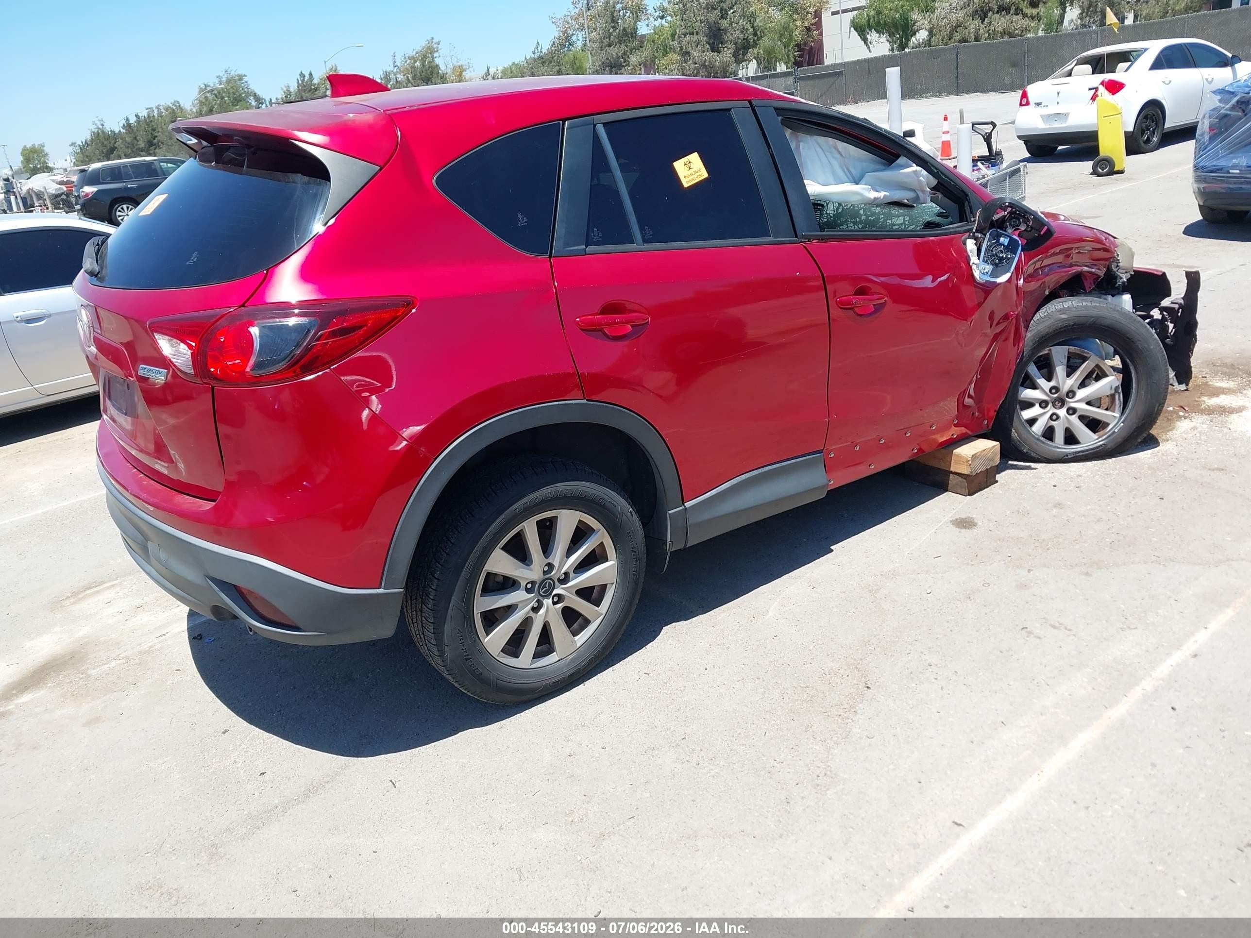 2015 Mazda Cx-5 Touring Red vin: JM3KE2CY7F0489827