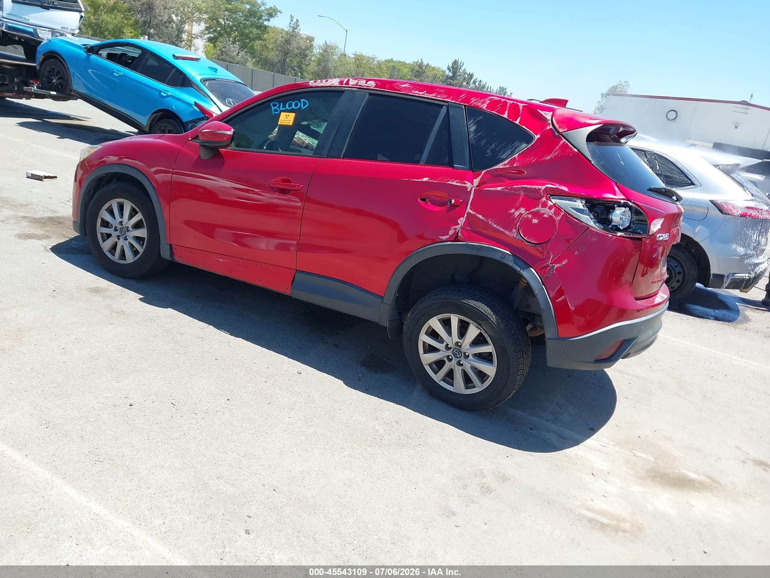 2015 Mazda Cx-5 Touring Red vin: JM3KE2CY7F0489827