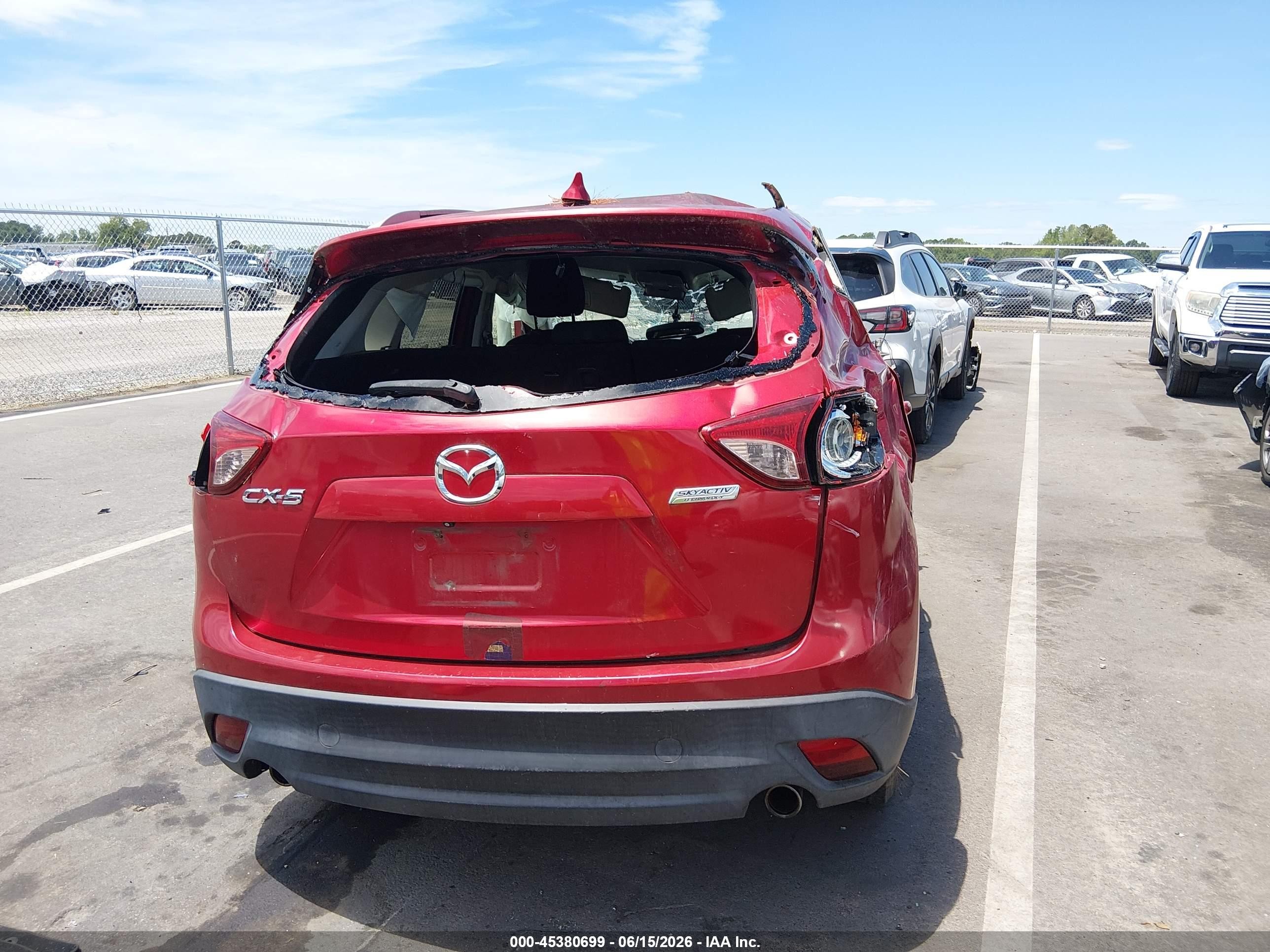 2014 Mazda Cx-5 Touring Red vin: JM3KE2CY8E0362728