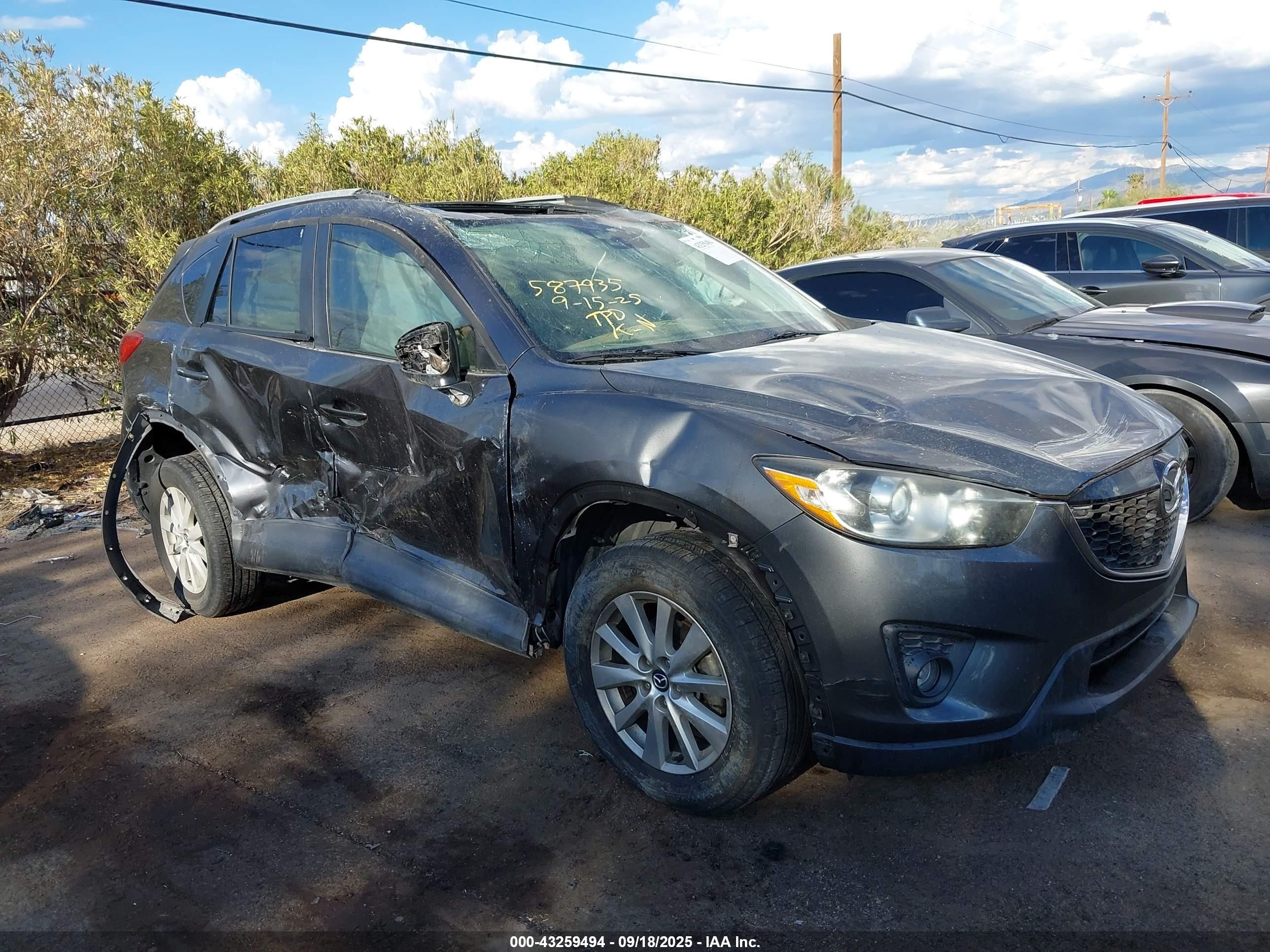 2014 Mazda Cx-5 Touring Gray vin: JM3KE2CY9E0317877