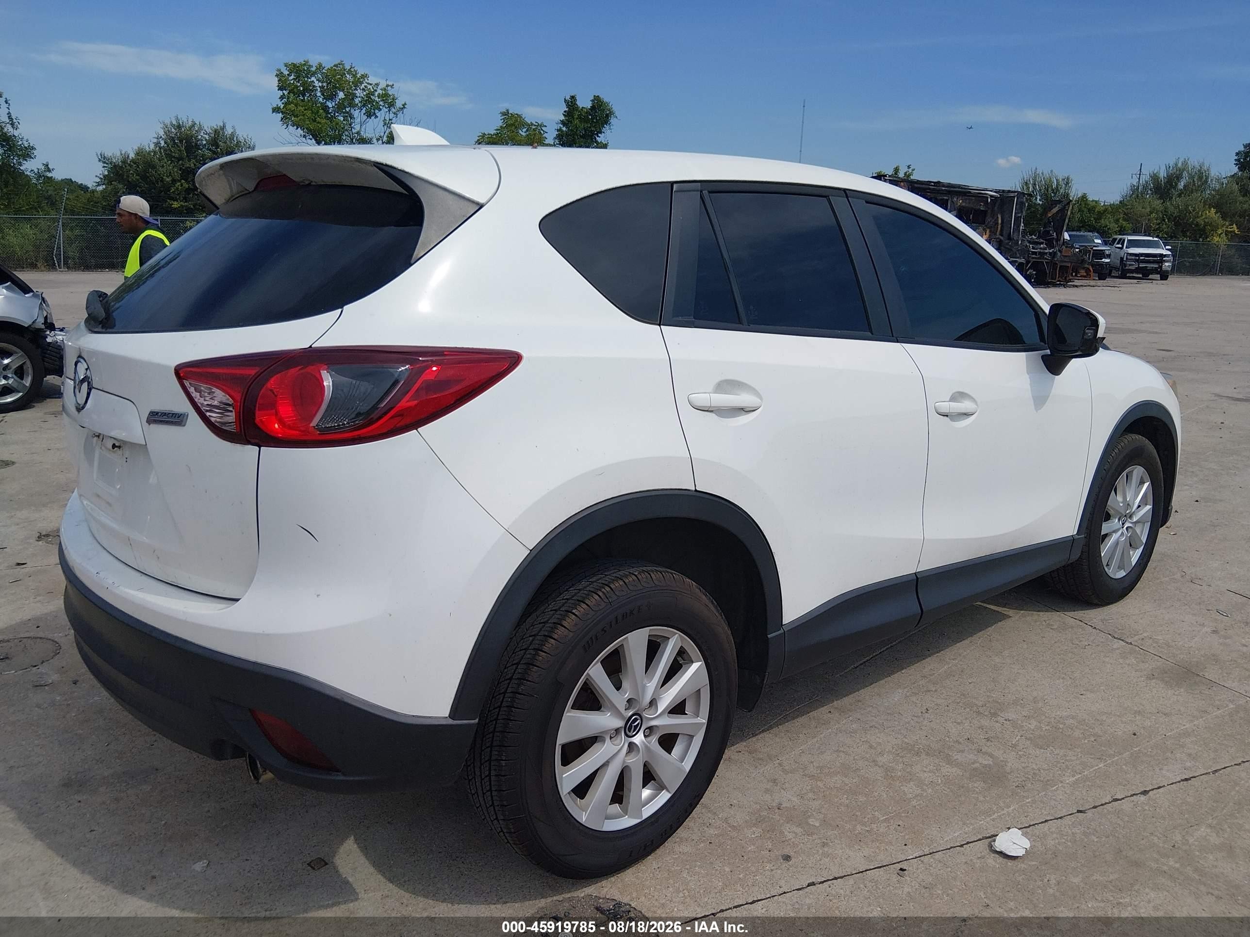 2014 Mazda Cx-5 Touring White vin: JM3KE2CY9E0318592