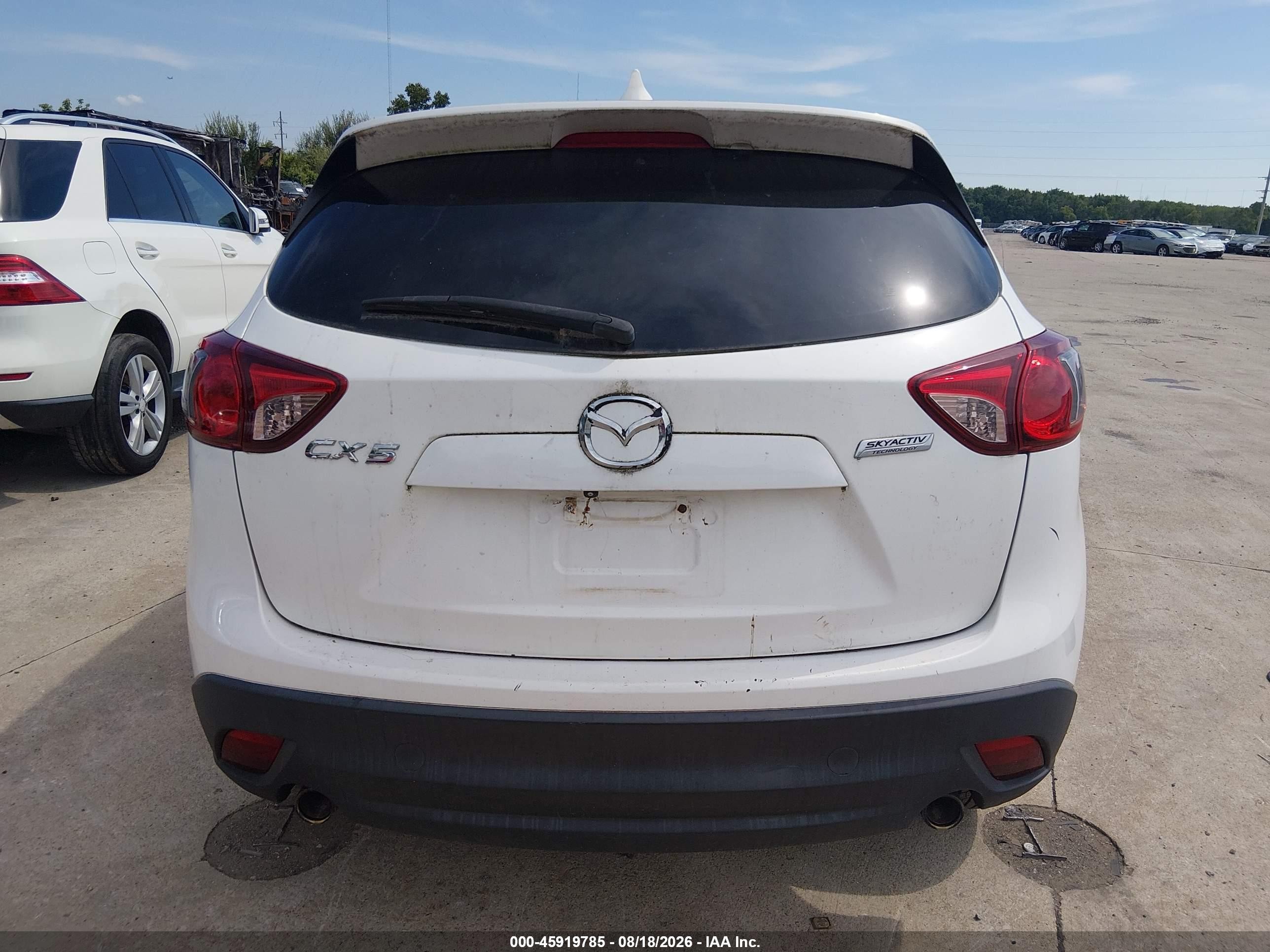 2014 Mazda Cx-5 Touring White vin: JM3KE2CY9E0318592