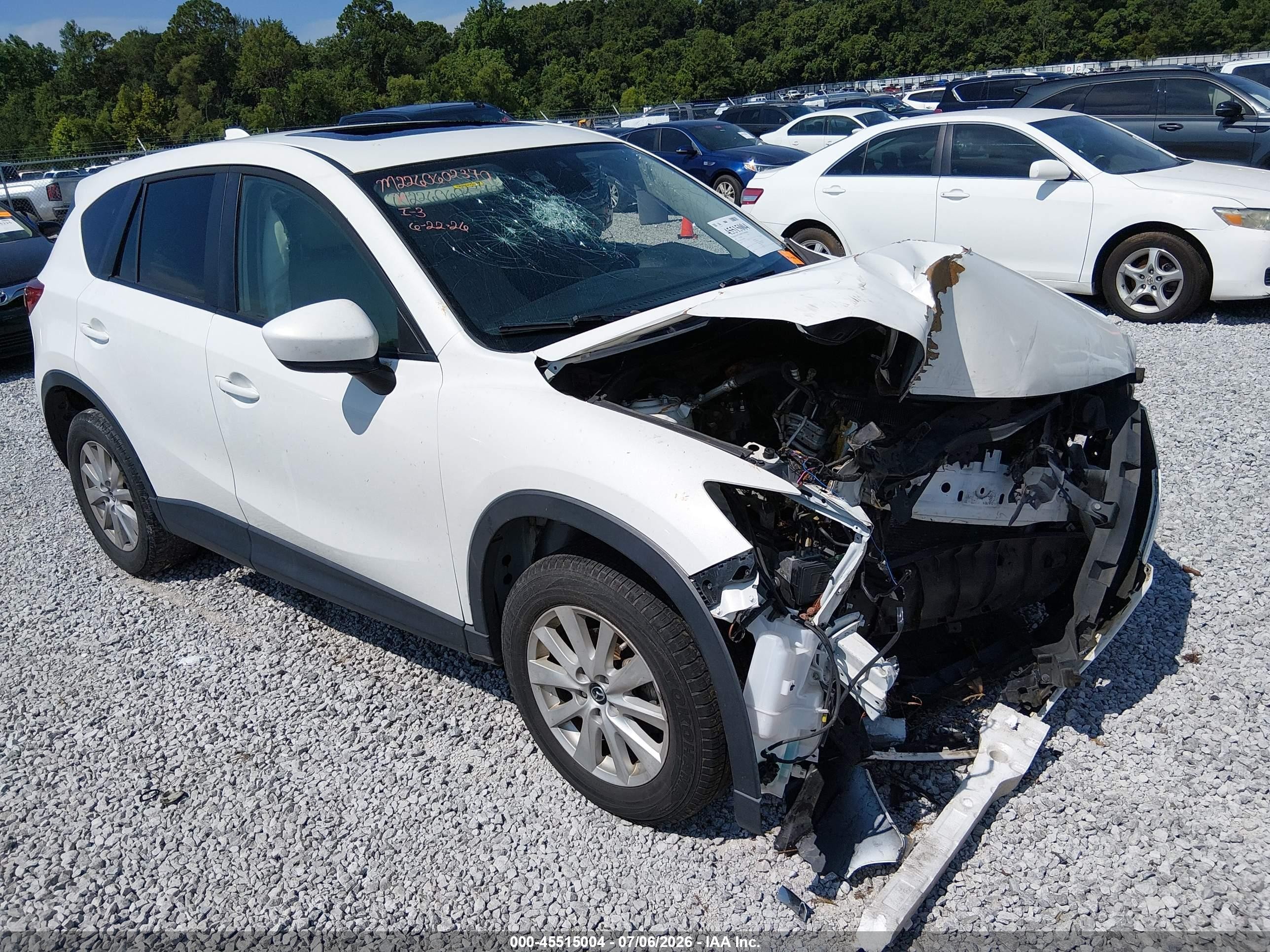 2014 Mazda Cx-5 Touring White vin: JM3KE2CY9E0325817
