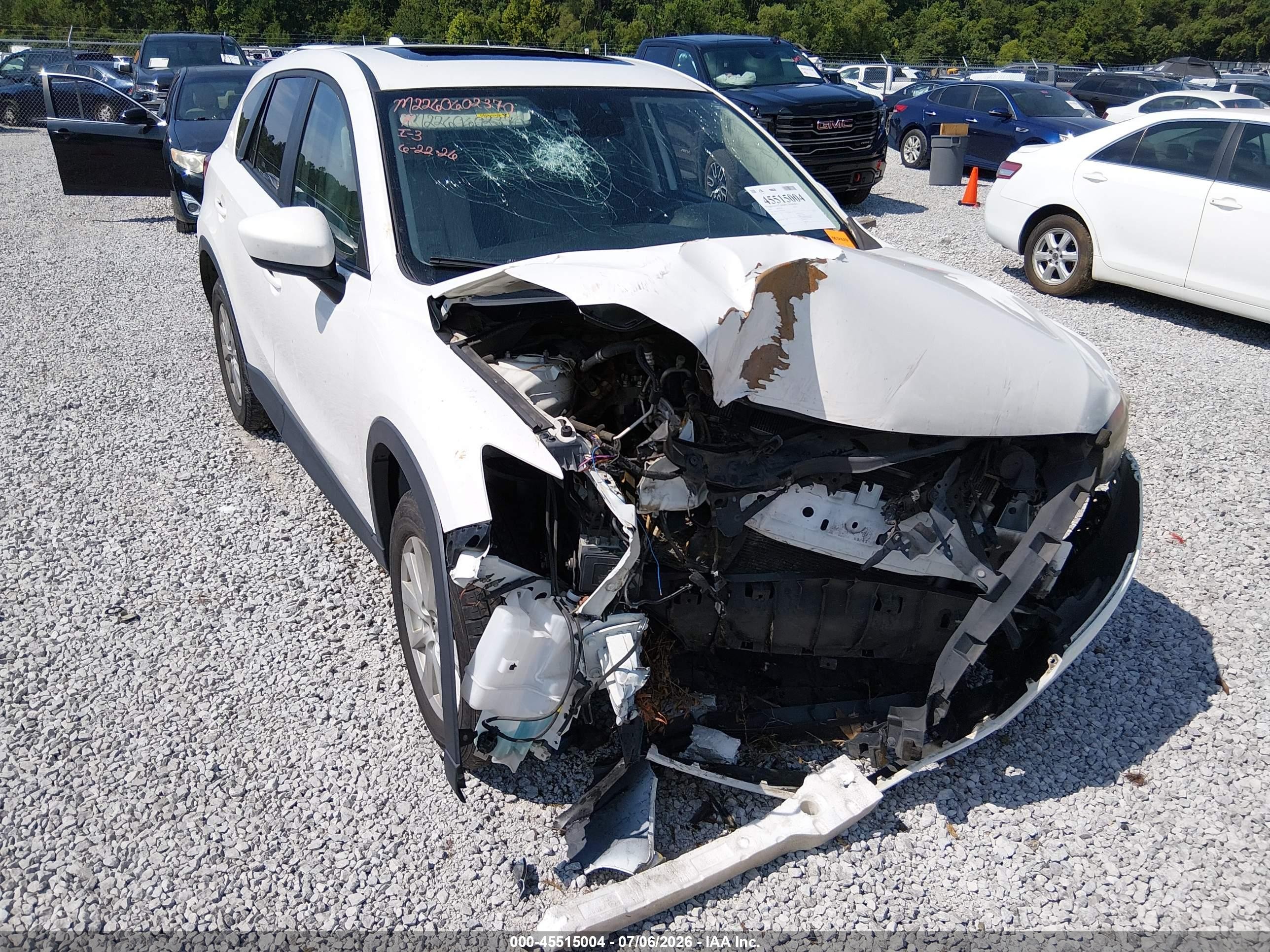 2014 Mazda Cx-5 Touring White vin: JM3KE2CY9E0325817
