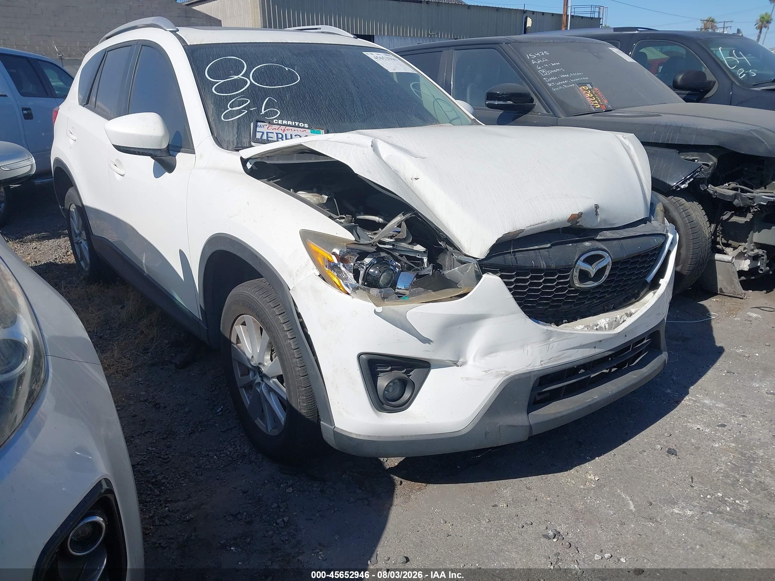 2014 Mazda Cx-5 Touring White vin: JM3KE2CY9E0370238