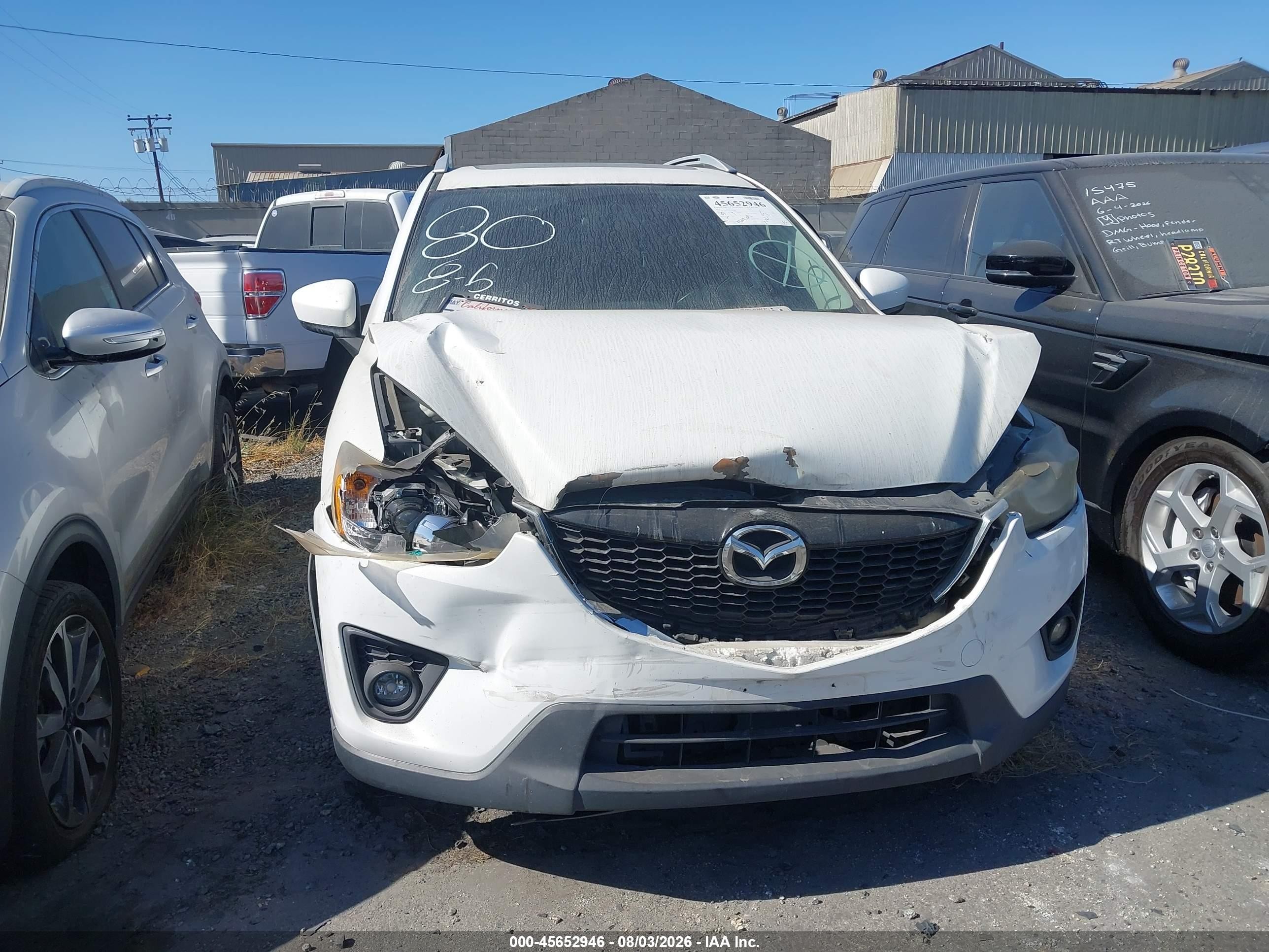 2014 Mazda Cx-5 Touring White vin: JM3KE2CY9E0370238