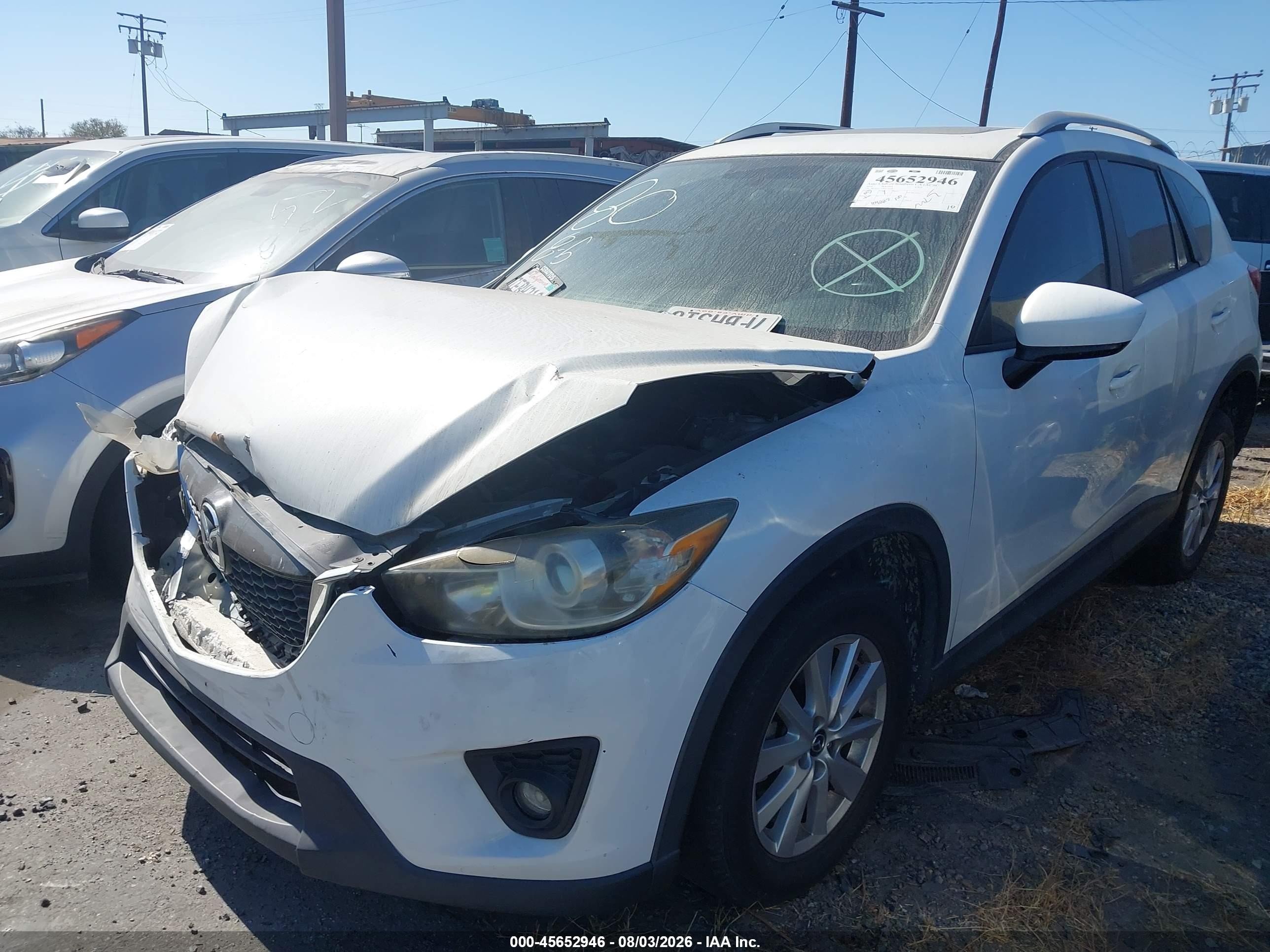 2014 Mazda Cx-5 Touring White vin: JM3KE2CY9E0370238