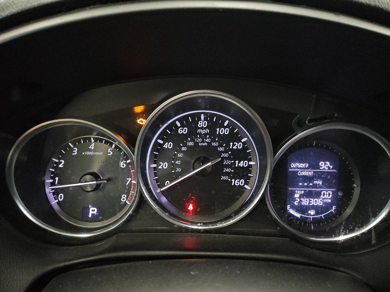 2014 Mazda Cx-5 Touring White vin: JM3KE2CYXE0340035 Damage: Warning Light - Engine, On, Unacceptable