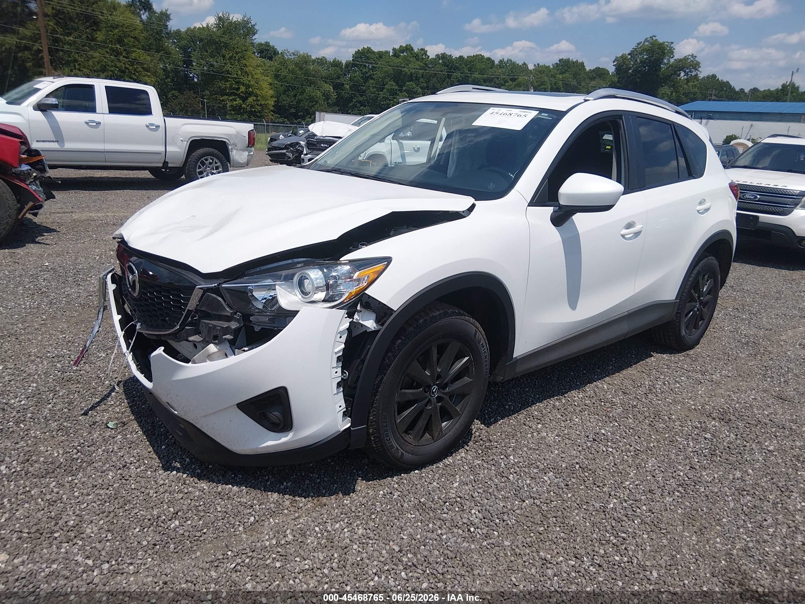 2014 Mazda Cx-5 Touring White vin: JM3KE2CYXE0382351