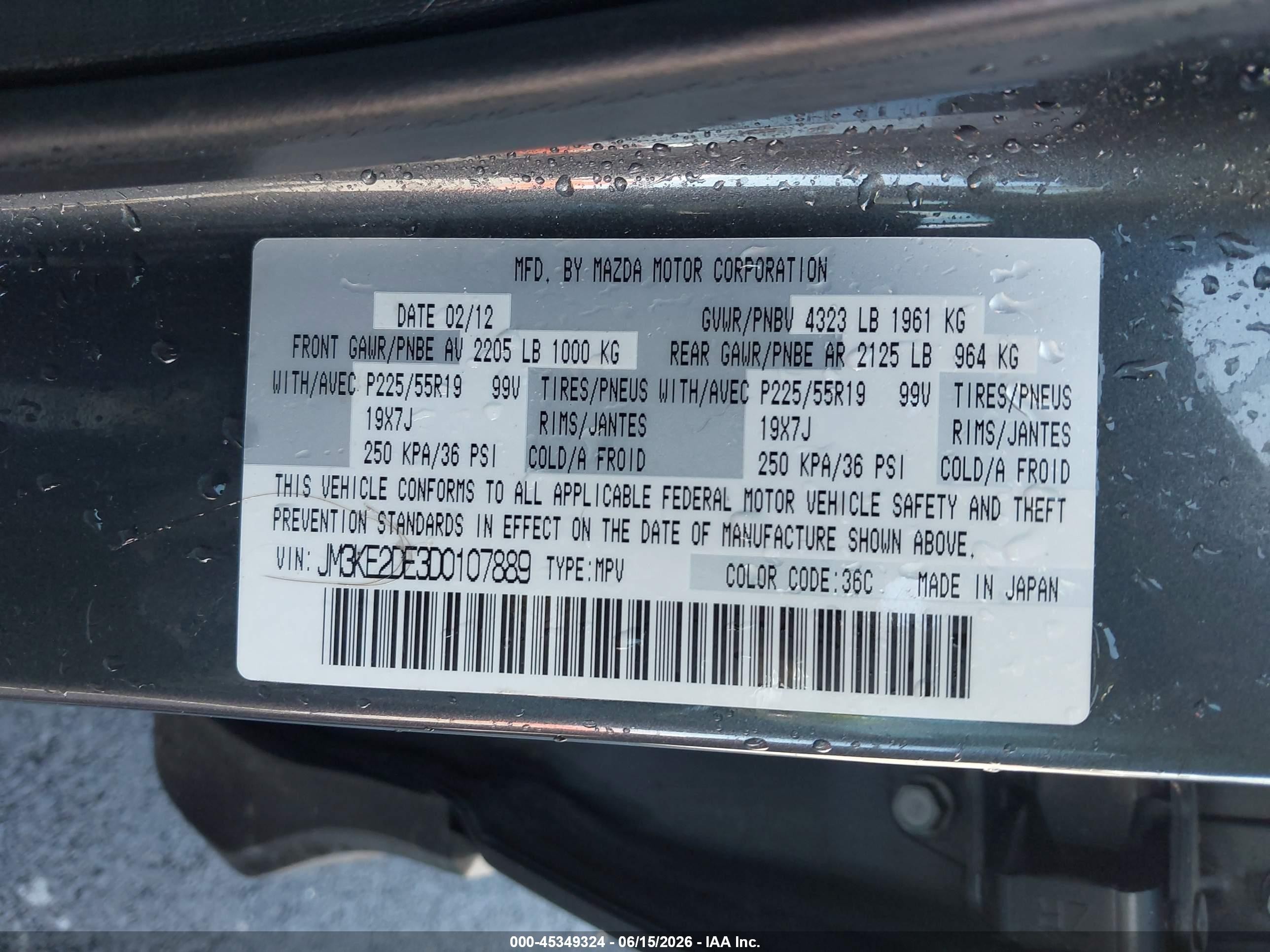 2013 Mazda Cx-5 Grand Touring Gray vin: JM3KE2DE3D0107889