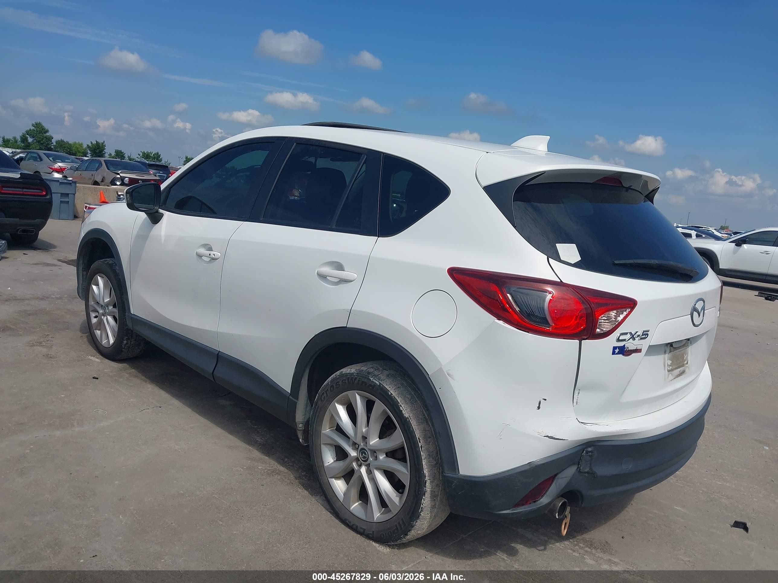 2013 Mazda Cx-5 Grand Touring White vin: JM3KE2DE5D0152123