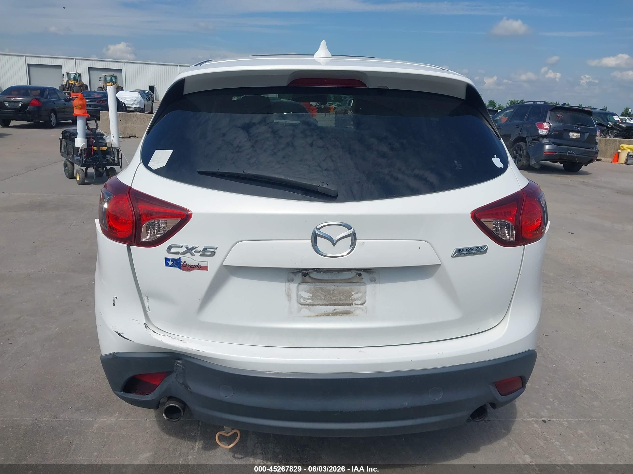 2013 Mazda Cx-5 Grand Touring White vin: JM3KE2DE5D0152123