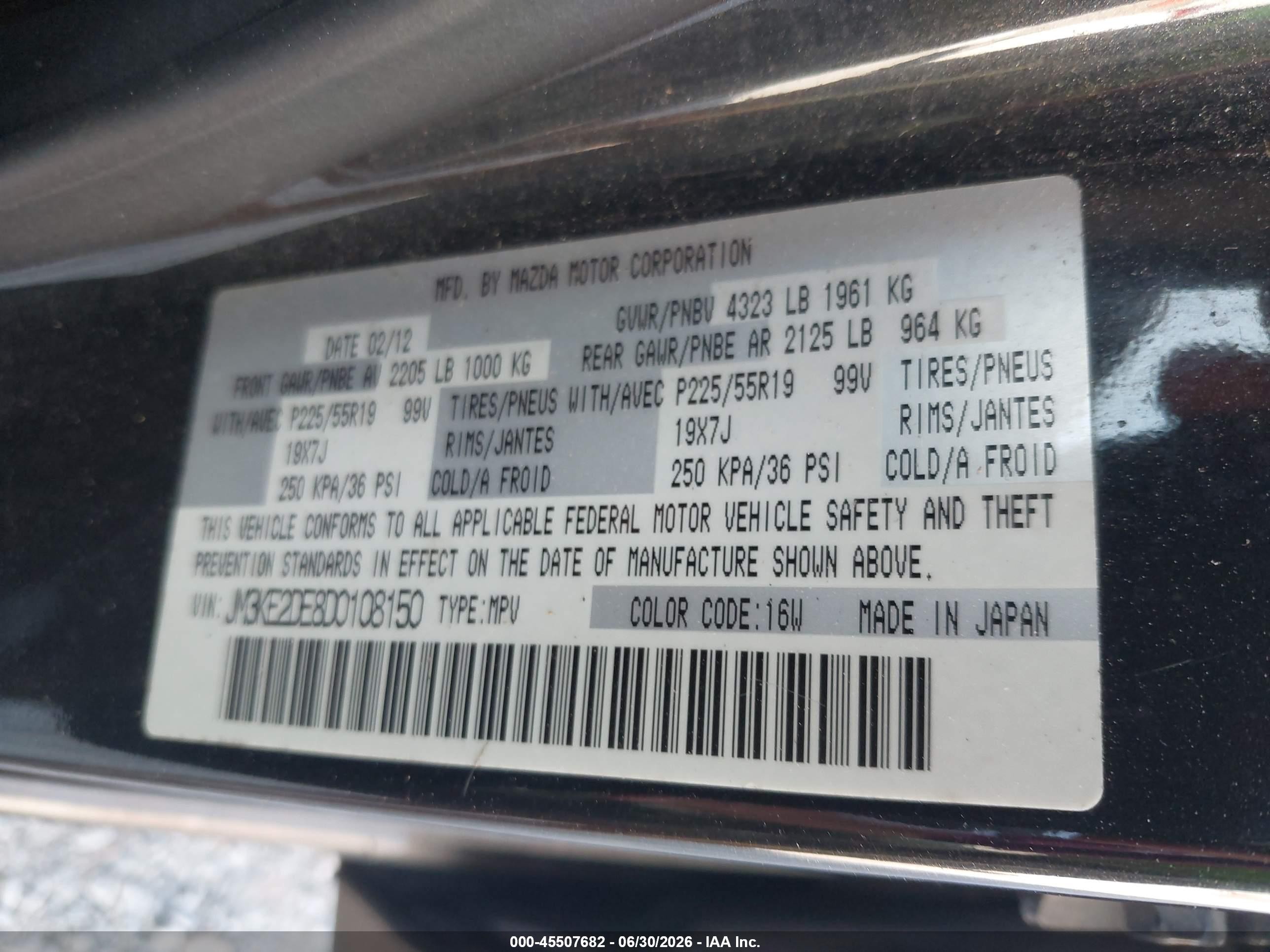 2013 Mazda Cx-5 Grand Touring Black vin: JM3KE2DE8D0108150