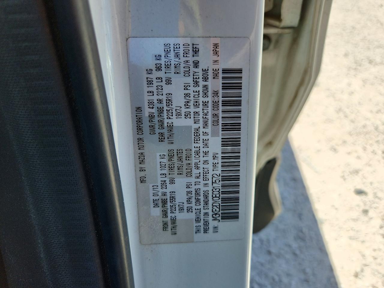 2014 Mazda Cx-5 Gt White vin: JM3KE2DY0E0317572