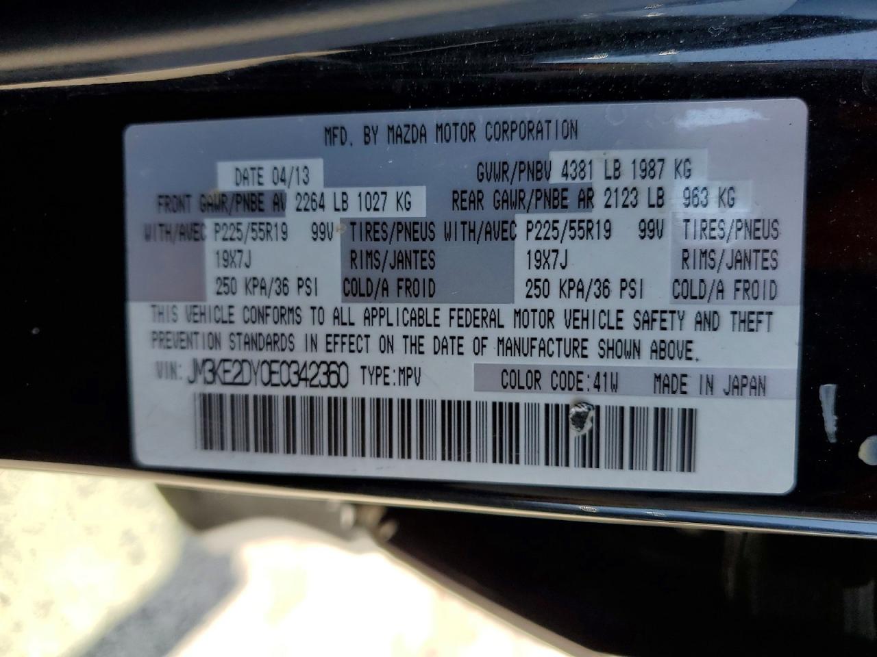 2014 Mazda Cx-5 Gt Black vin: JM3KE2DY0E0342360