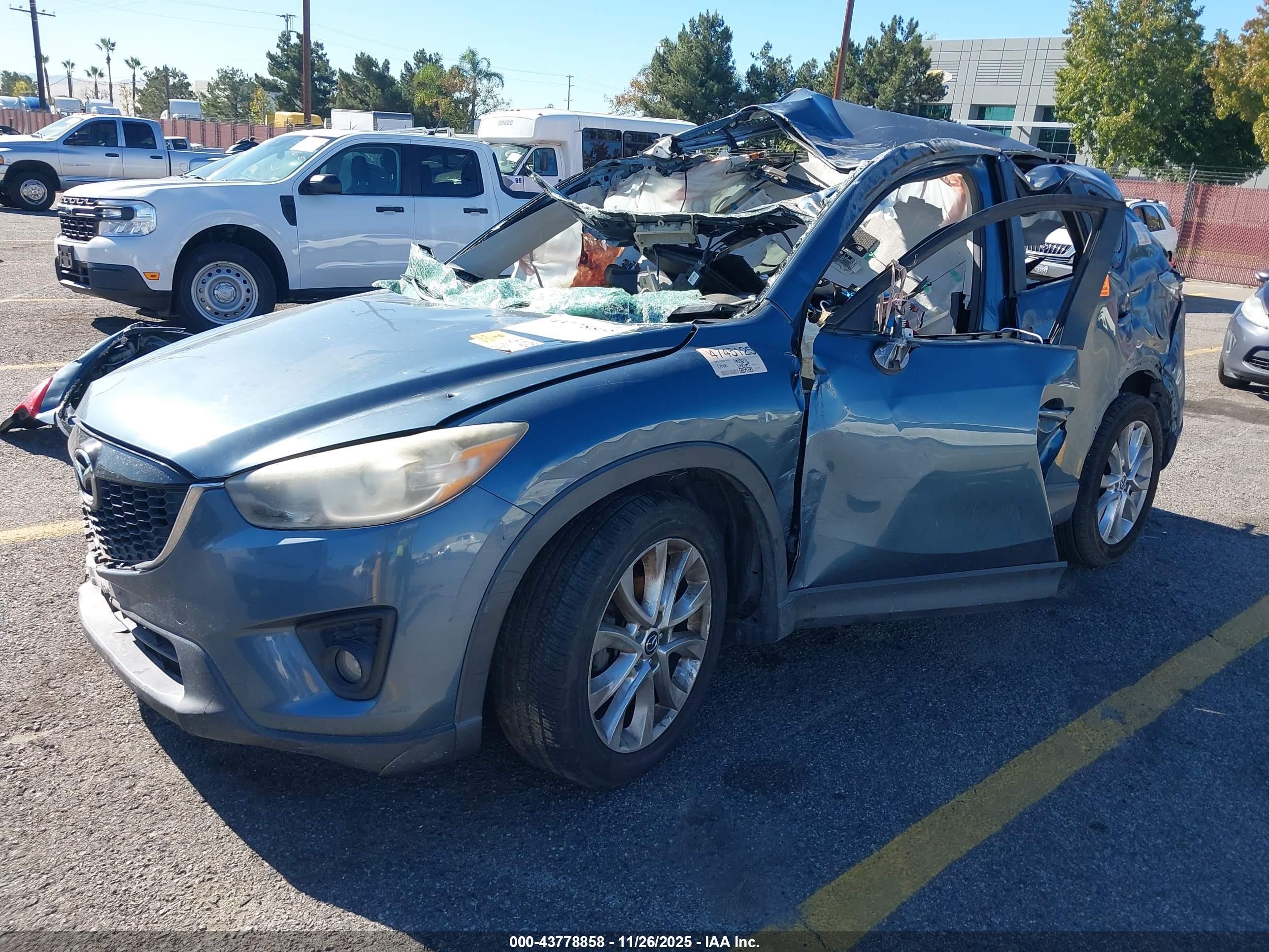 2015 Mazda Cx-5 Grand Touring Light Blue vin: JM3KE2DY0F0551065