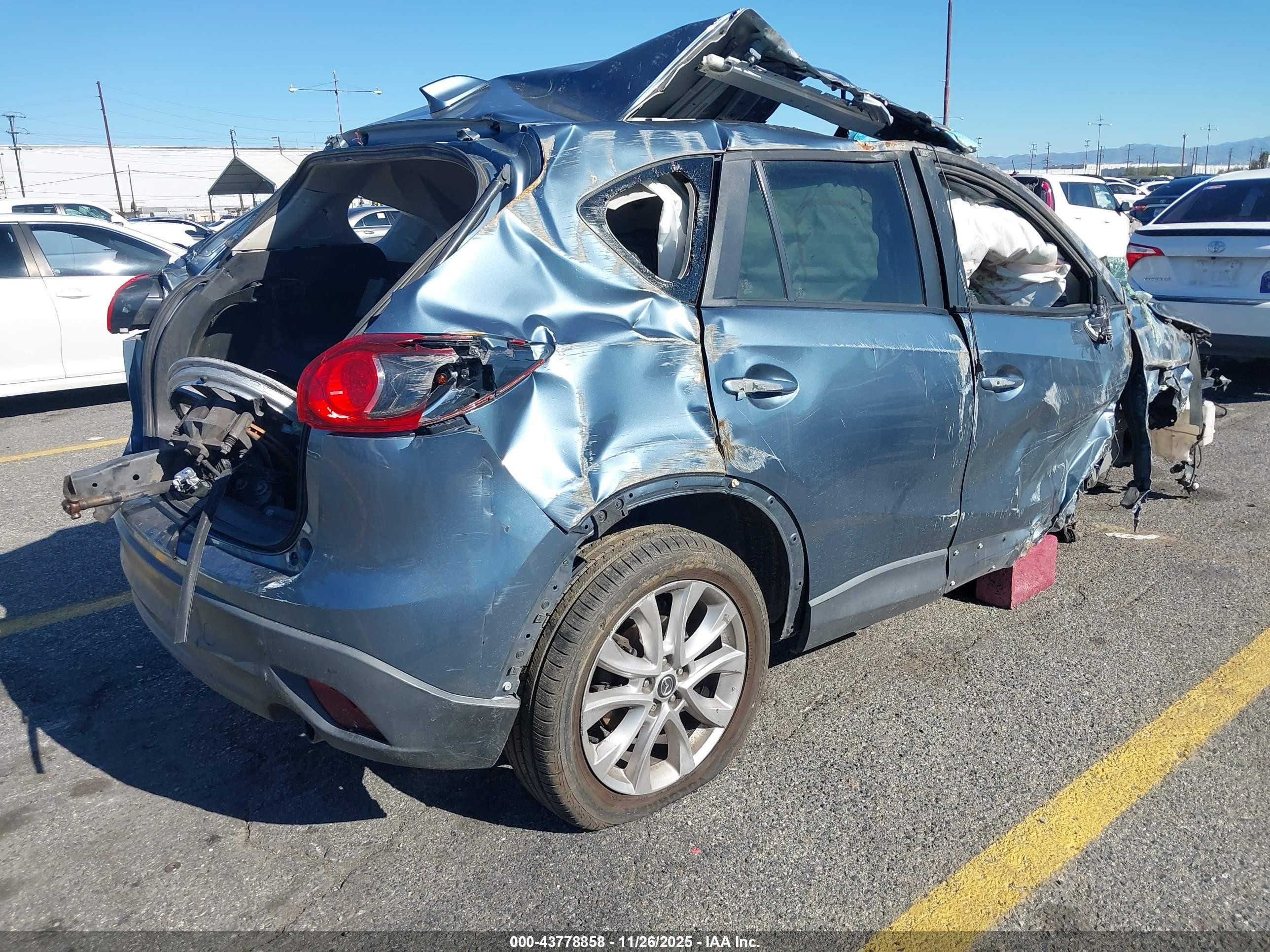 2015 Mazda Cx-5 Grand Touring Light Blue vin: JM3KE2DY0F0551065