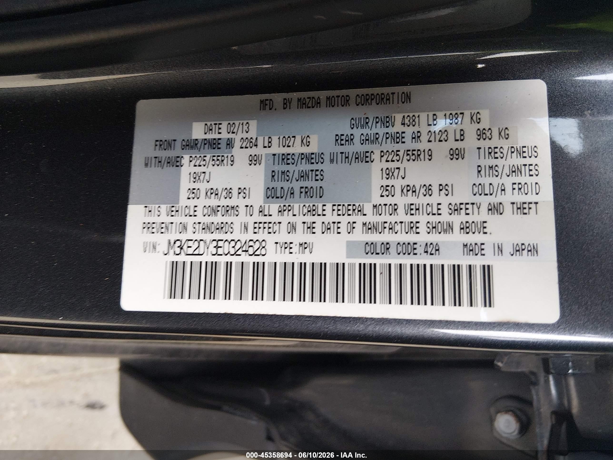 2014 Mazda Cx-5 Grand Touring Black vin: JM3KE2DY3E0324628