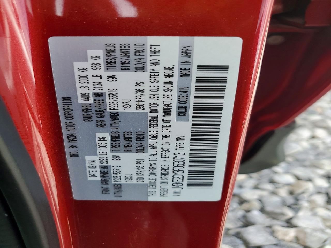 2015 Mazda Cx-5 Gt Red vin: JM3KE2DY3F0530713