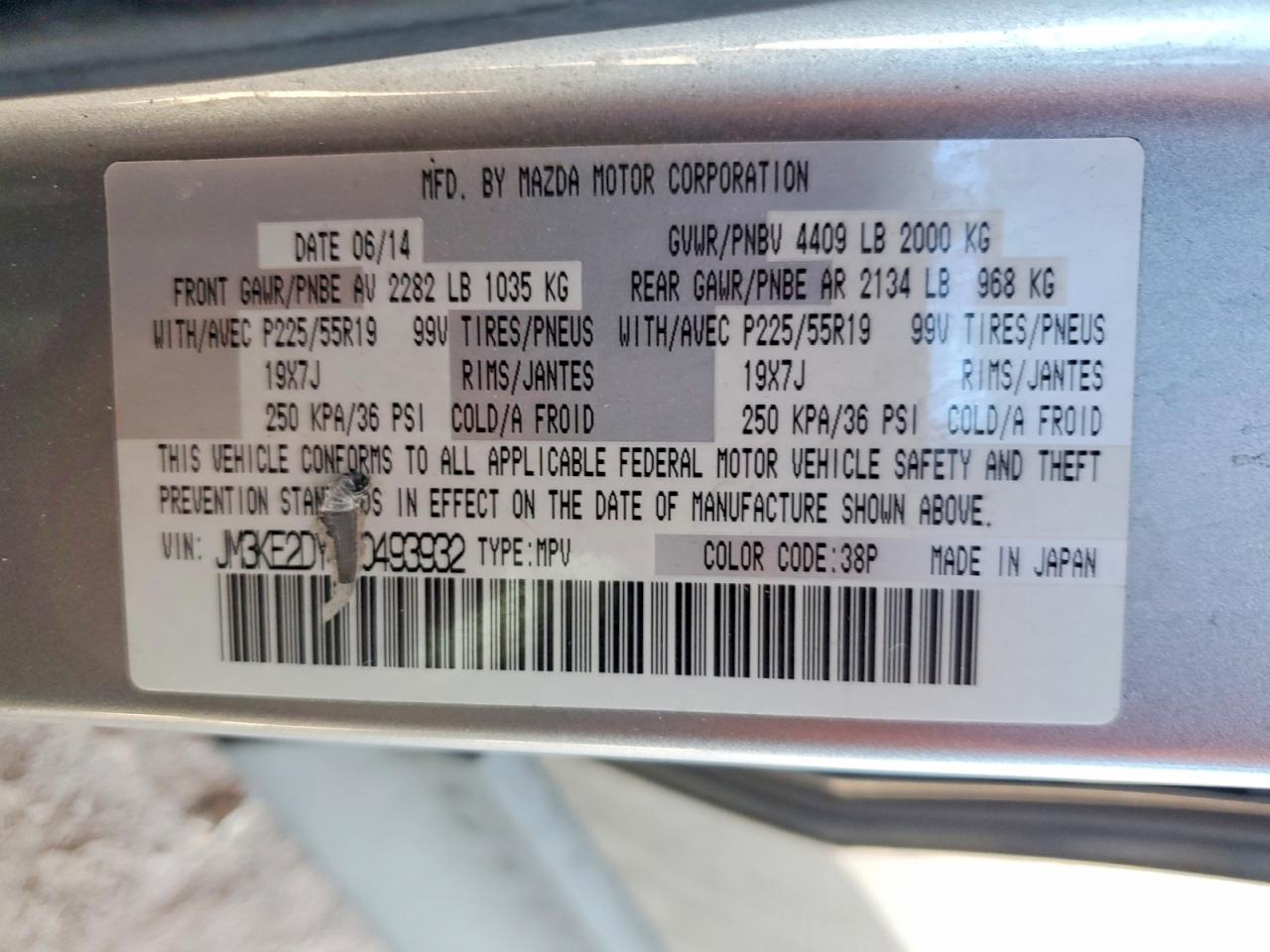 2015 Mazda Cx-5 Gt Silver vin: JM3KE2DY4F0493932