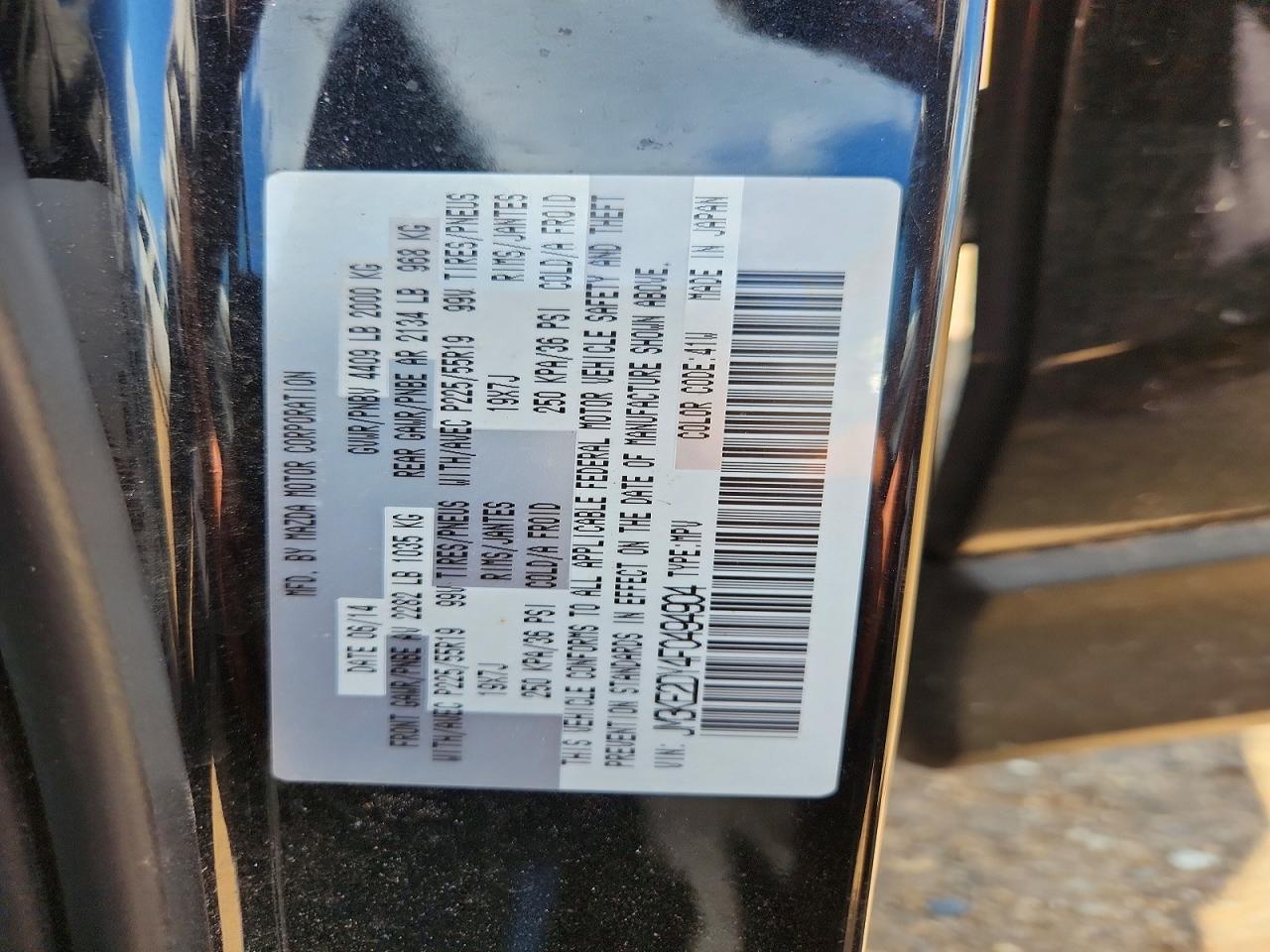 2015 Mazda Cx-5 Gt Black vin: JM3KE2DY4F0494904