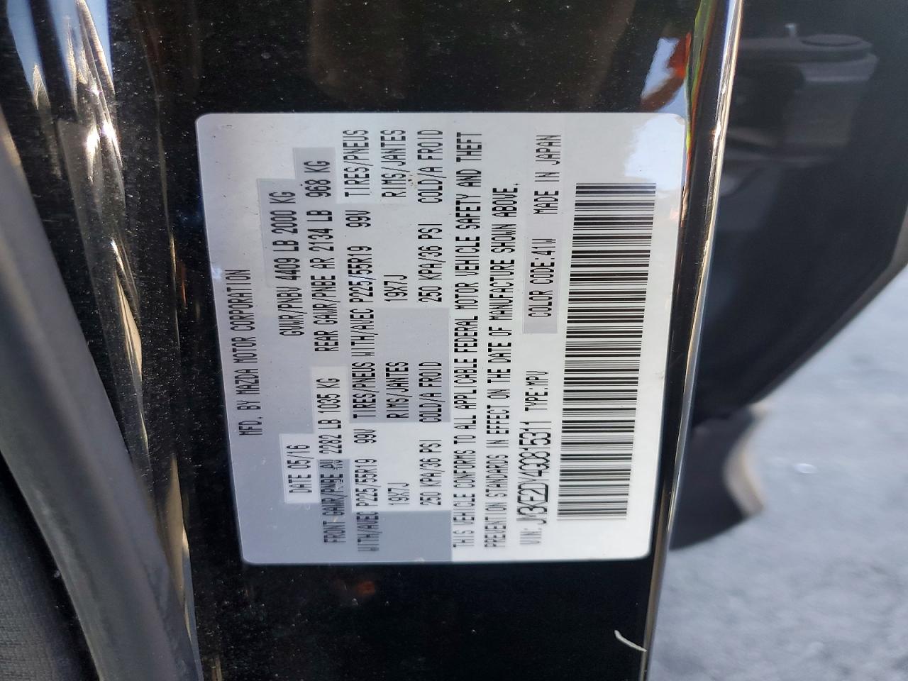 2016 Mazda Cx-5 Gt Black vin: JM3KE2DY4G0815311