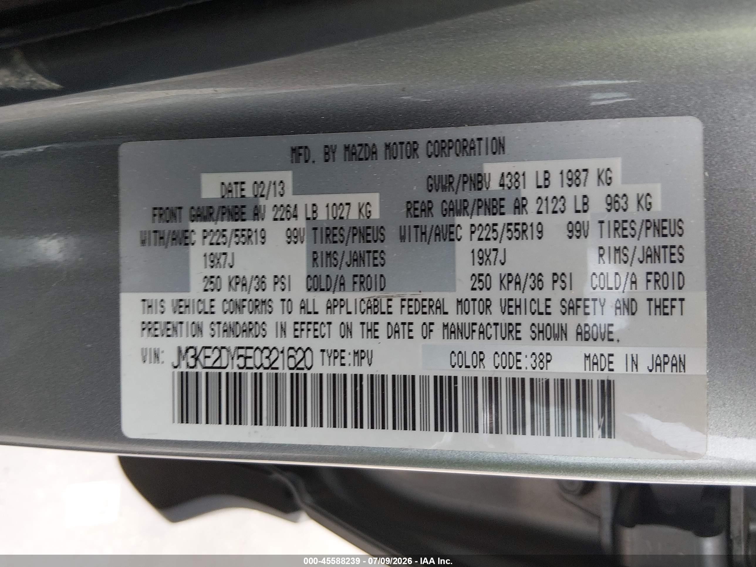 2014 Mazda Cx-5 Grand Touring Gray vin: JM3KE2DY5E0321620