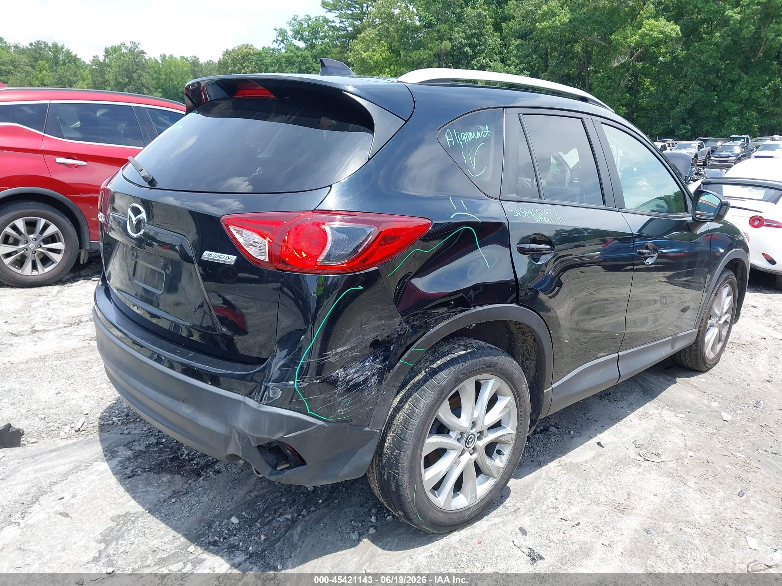 2015 Mazda Cx-5 Grand Touring Black vin: JM3KE2DY5F0458476