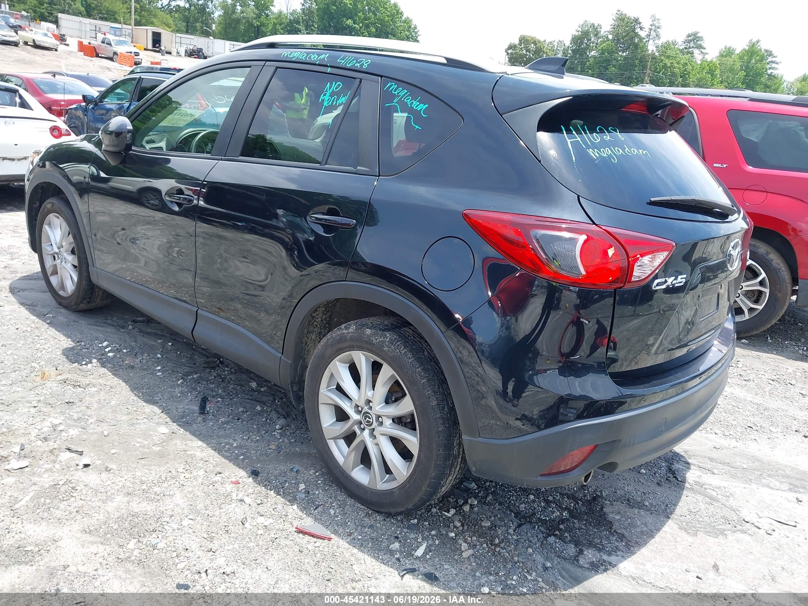 2015 Mazda Cx-5 Grand Touring Black vin: JM3KE2DY5F0458476