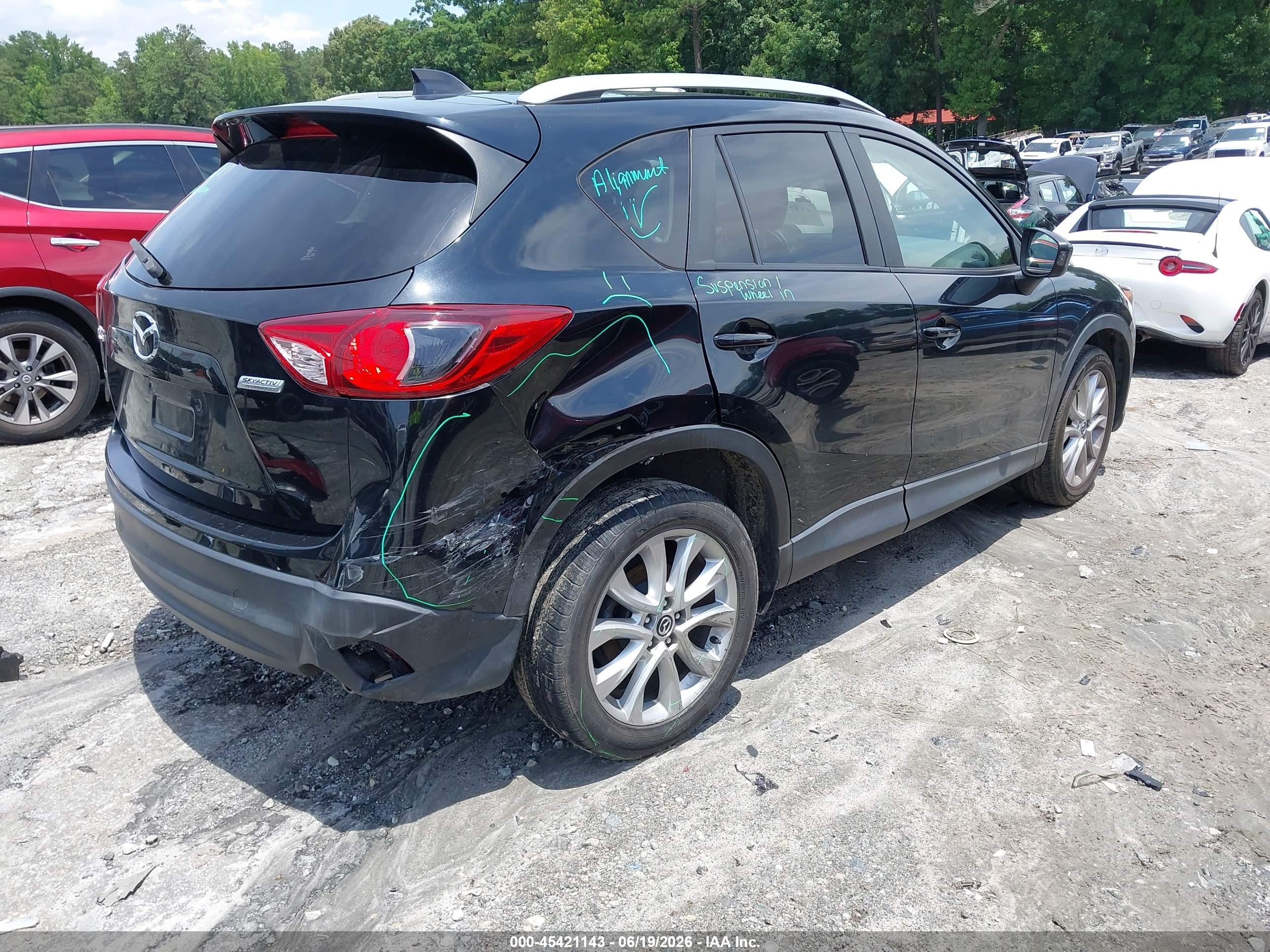 2015 Mazda Cx-5 Grand Touring Black vin: JM3KE2DY5F0458476
