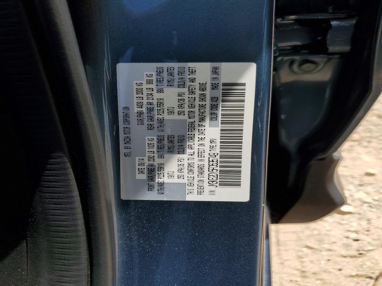 2015 Mazda Cx-5 Gt Blue vin: JM3KE2DY5F0535749