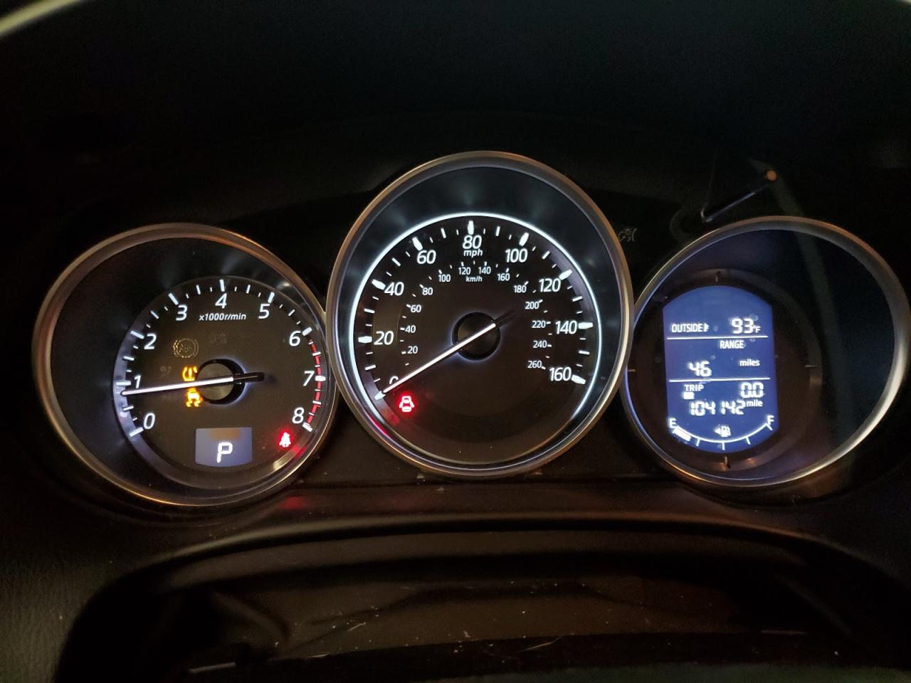 2016 Mazda Cx-5 Gt Blue vin: JM3KE2DY6G0628636 Damage: Warning - Tire Pressure, On, Unacceptable