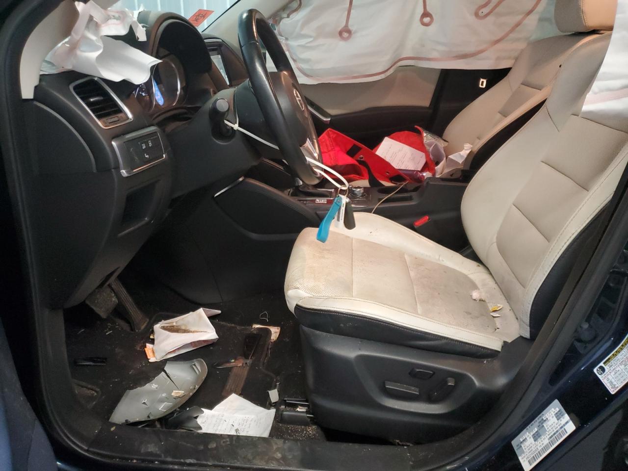 2016 Mazda Cx-5 Gt Blue vin: JM3KE2DY6G0628636 Damage: Left Side Curtain Air Bag, Deployed, Replacement Required
