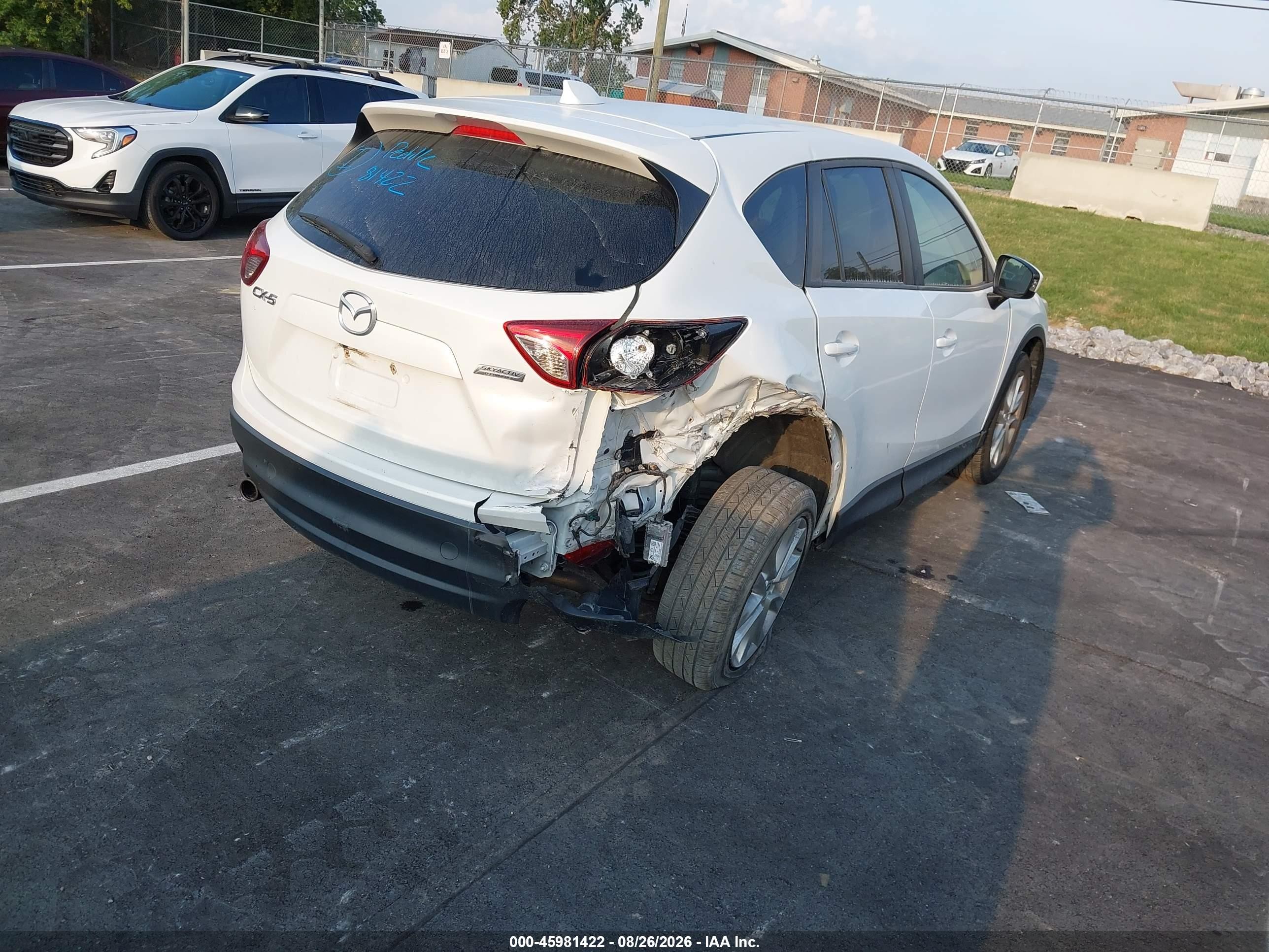 2014 Mazda Cx-5 Grand Touring White vin: JM3KE2DY8E0311910