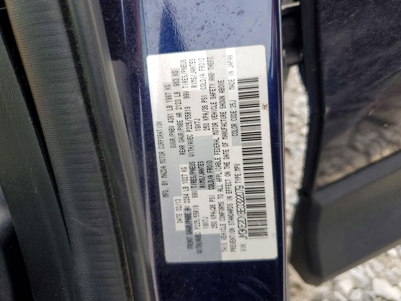 2014 Mazda Cx-5 Gt Синий vin: JM3KE2DY8E0322079