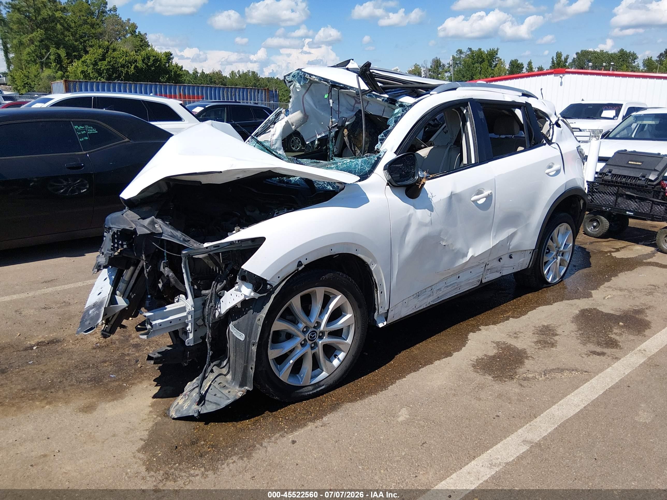 2014 Mazda Cx-5 Grand Touring White vin: JM3KE2DY8E0356927