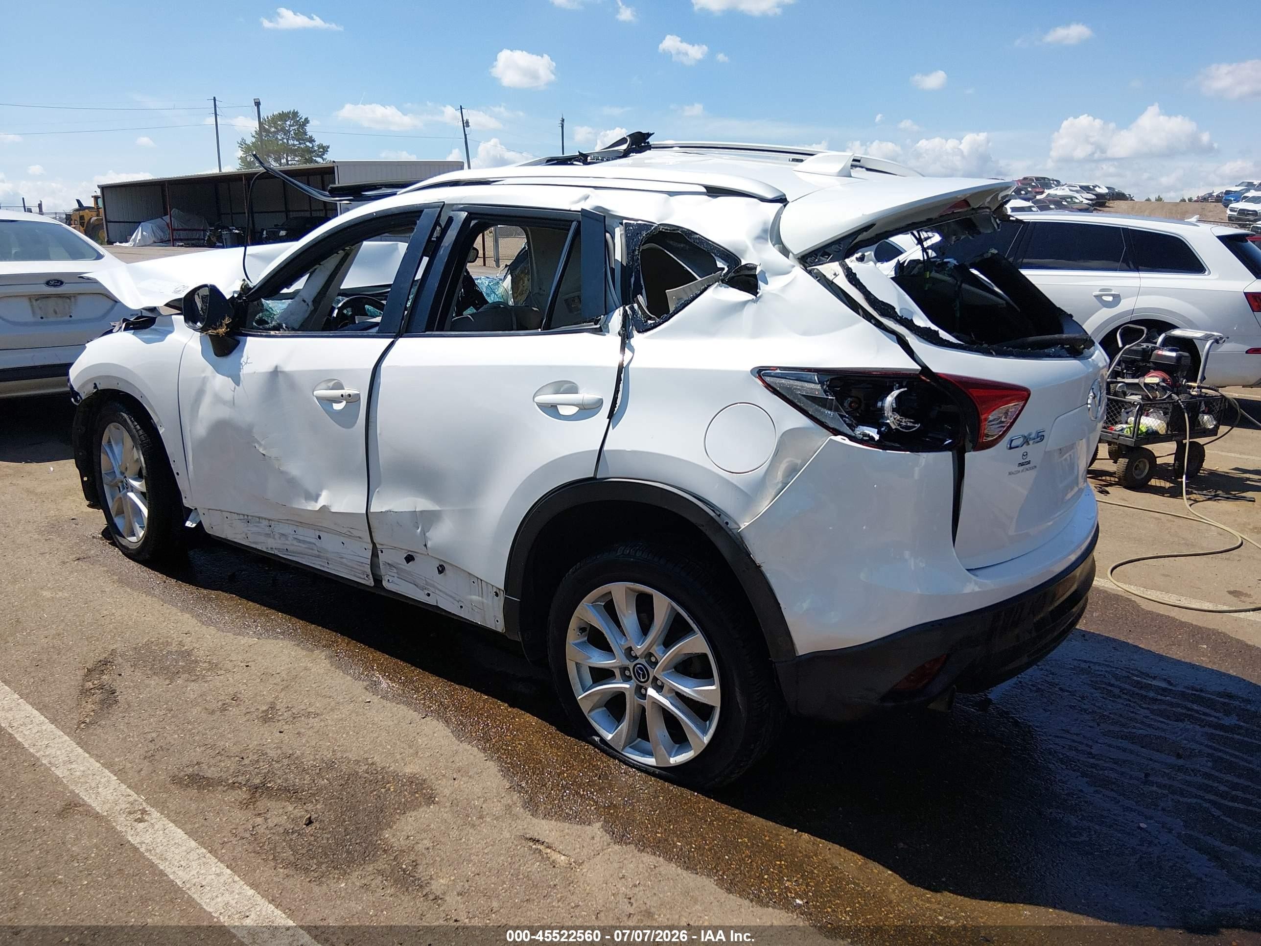 2014 Mazda Cx-5 Grand Touring White vin: JM3KE2DY8E0356927