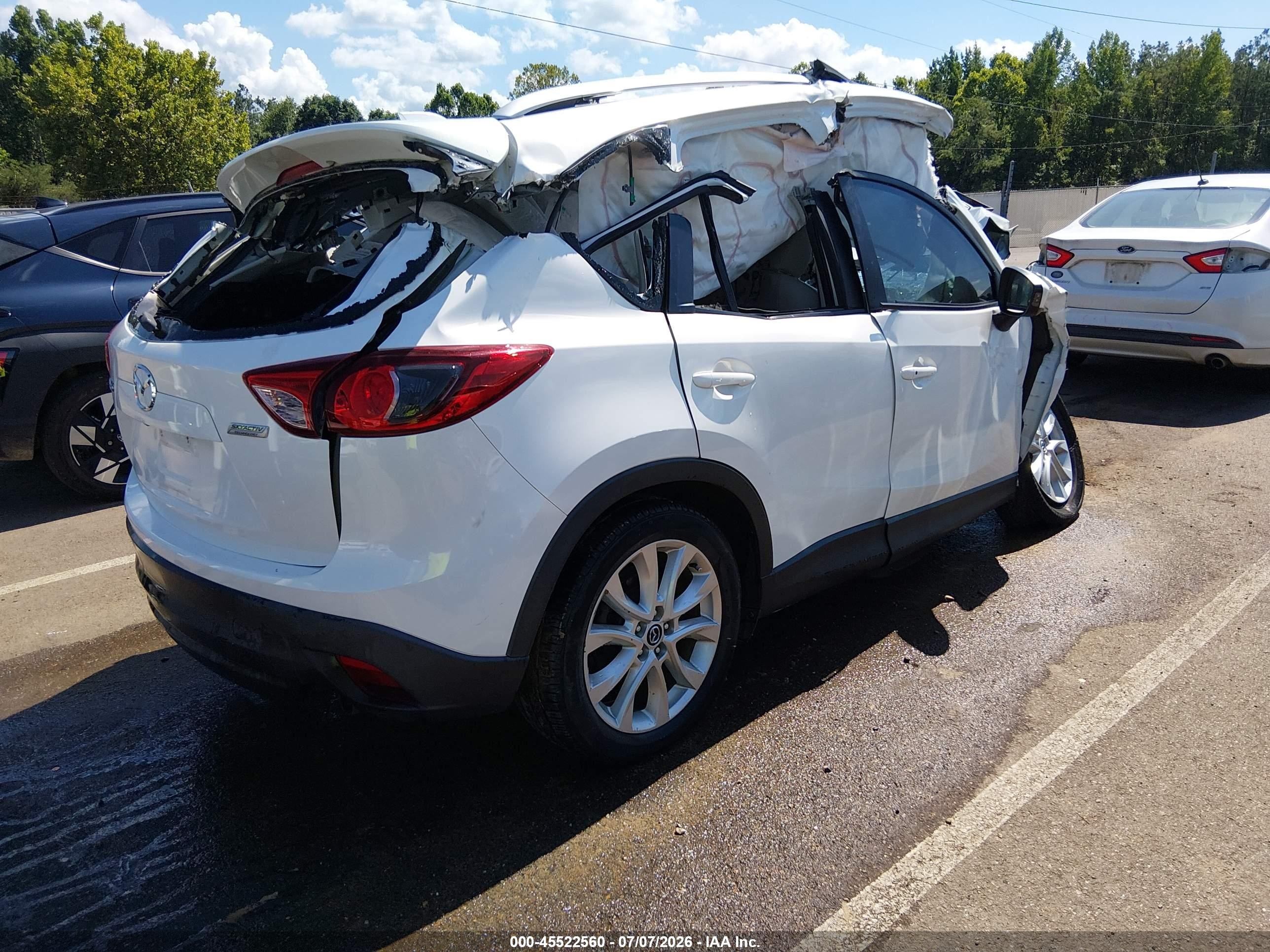 2014 Mazda Cx-5 Grand Touring White vin: JM3KE2DY8E0356927