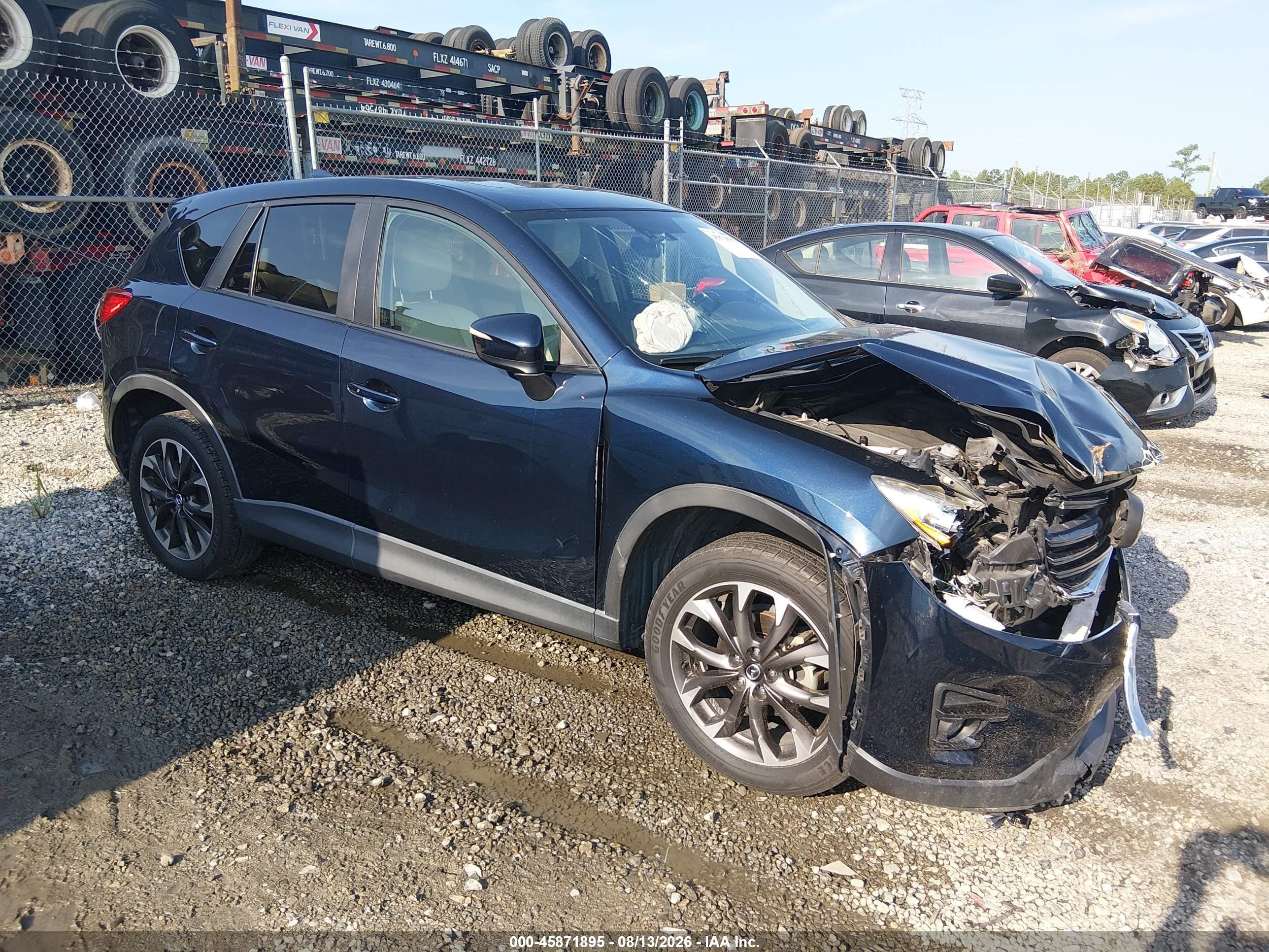 2016 Mazda Cx-5 Grand Touring Dark Blue vin: JM3KE2DY8G0769417