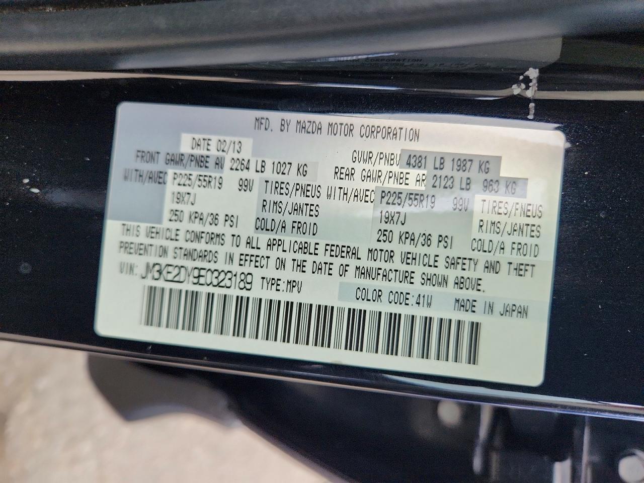 2014 Mazda Cx-5 Gt Black vin: JM3KE2DY9E0323189