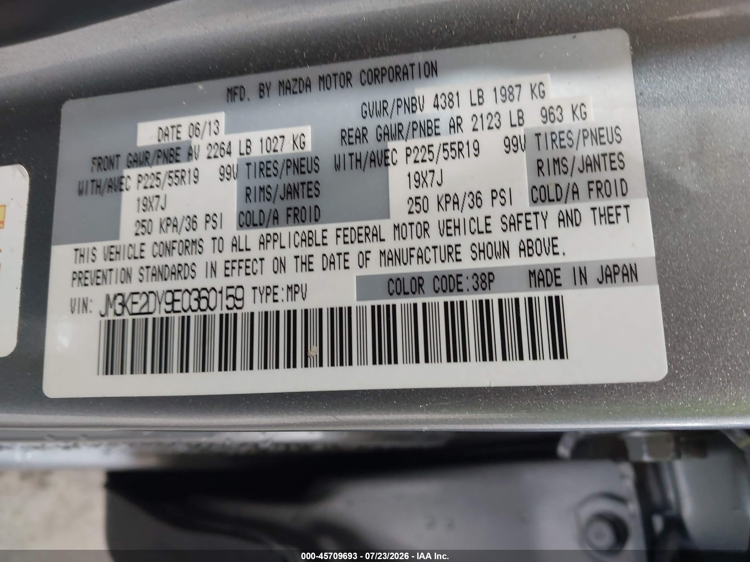 2014 Mazda Cx-5 Grand Touring Gray vin: JM3KE2DY9E0360159