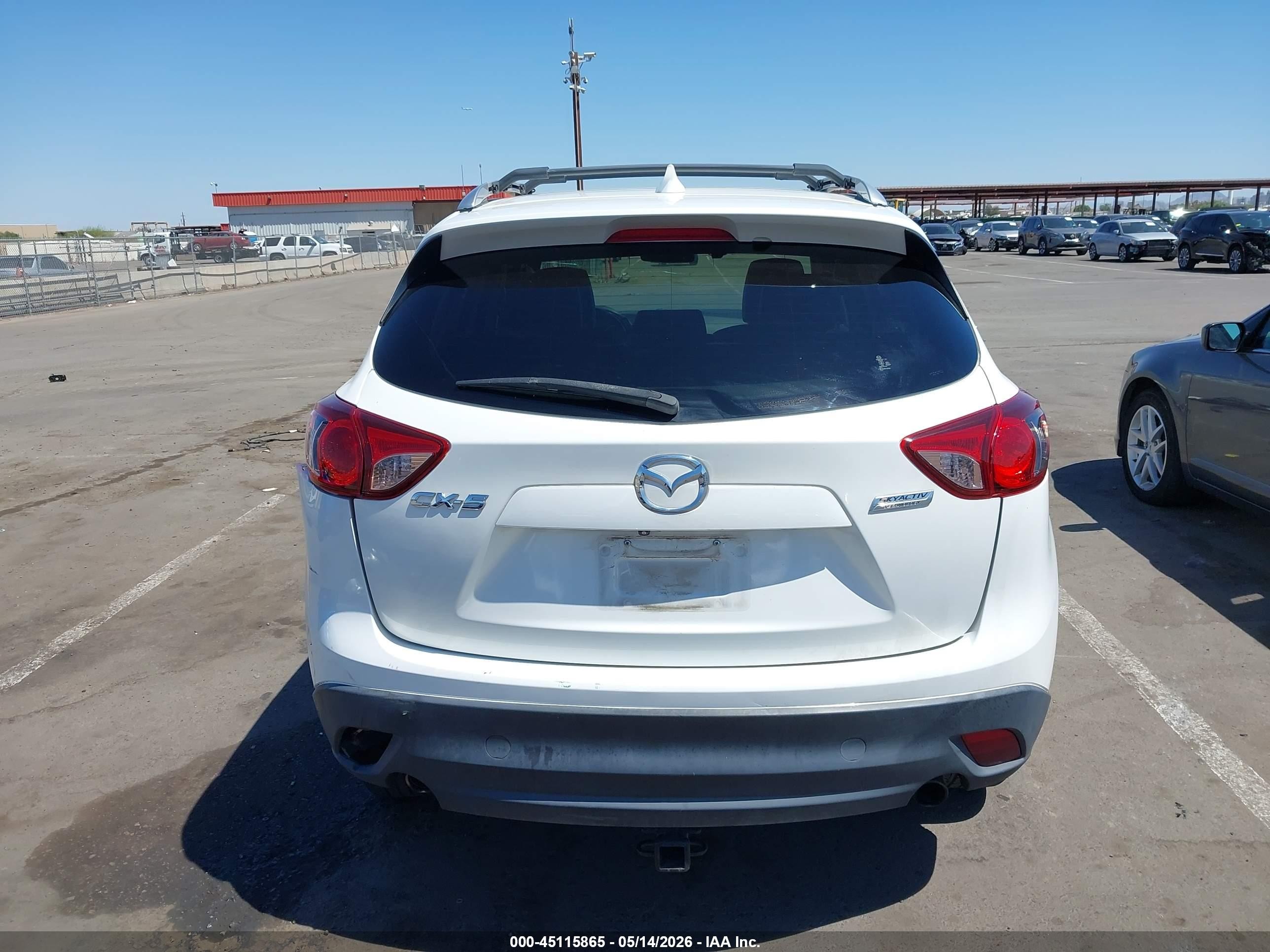 2015 Mazda Cx-5 Grand Touring White vin: JM3KE2DY9F0479069